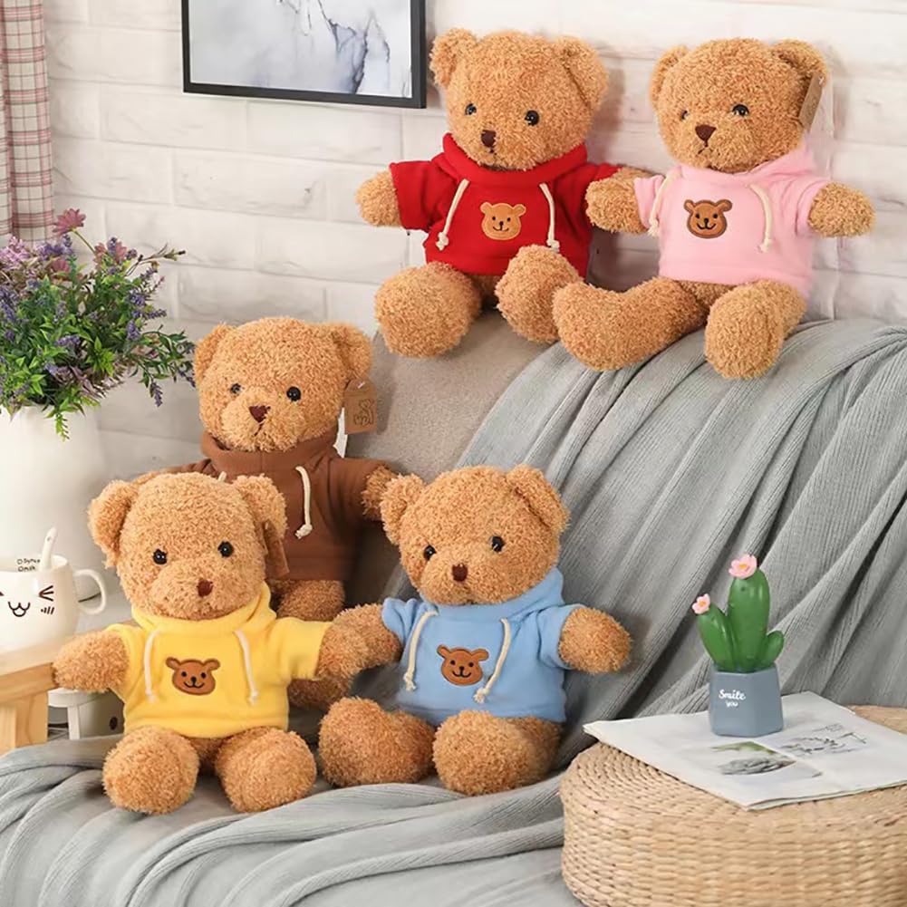 Oso de peluche, oso de peluche suave, regalos para niños pequeños en baby shower, día de San Valentín (azul, 12 pulgadas)