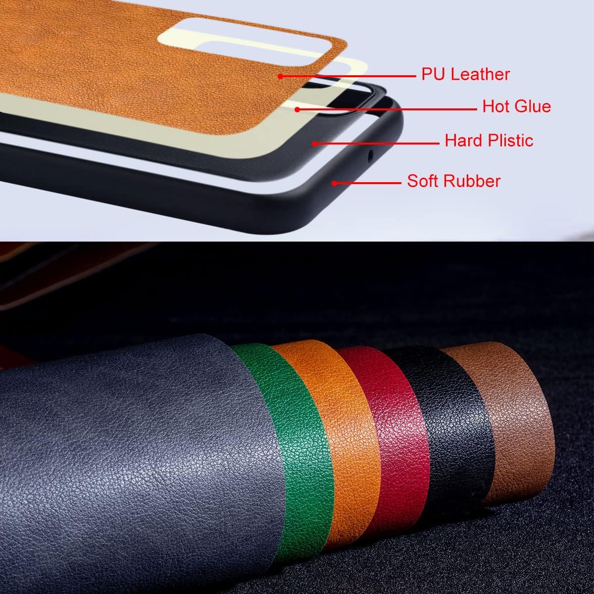 AIORIA Poco F5 Pro Caso, Funda de cuero premium para teléfono Diseño retro Funda protectora completa para Xiaomi Poco F5 Pro 5G (naranja)