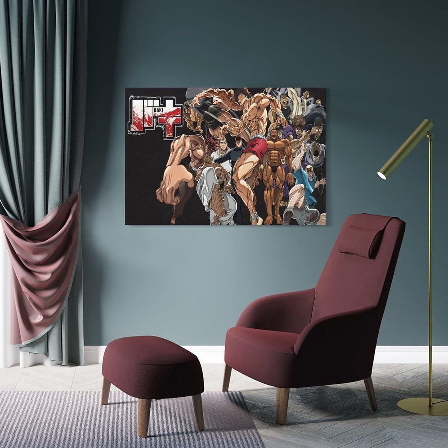 Baki Hanma – Póster de anime para habitación de niños, pósteres geniales para pared, lienzo, decoración de pared, decoración del hogar, decoración