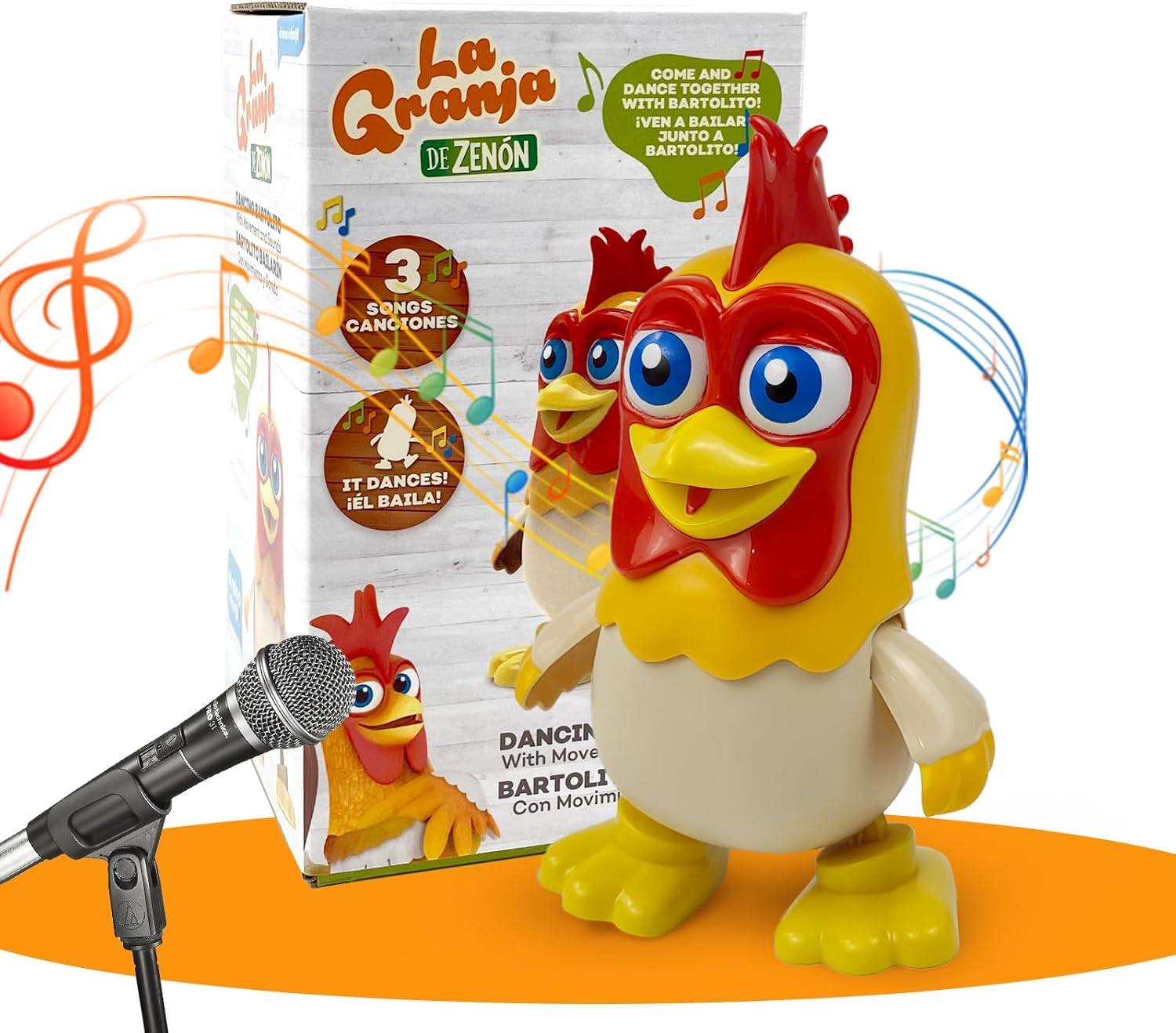 TOYMAKER La Granja de Zenon Bartolito Bartolito – Juguetes para bebés bailarines, música para niños, juguetes educativos interactivos de aprendizaje