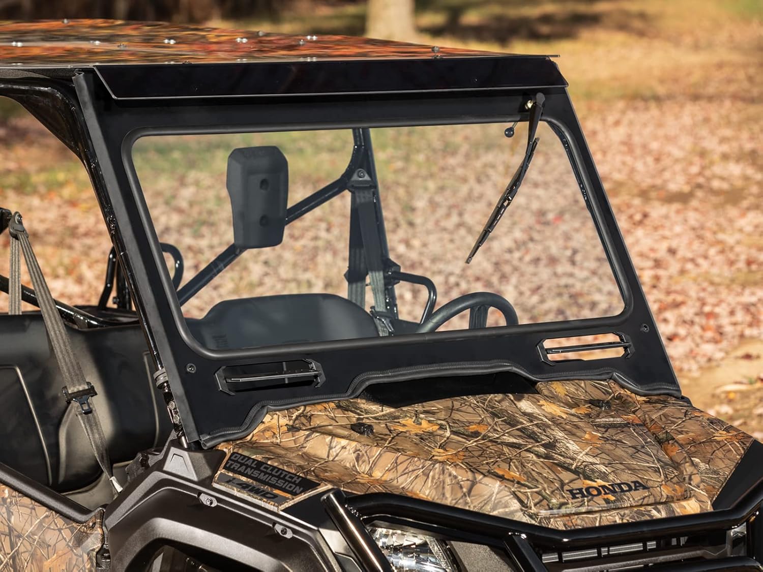 SuperATV – Parabrisas de vidrio delantero para parabrisas de vidrio SuperATV para Honda Pioneer 1000 (ver ajuste)  Parabrisas de vidrio laminado