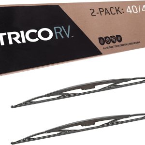 TRICO RV – Paquete de 2 limpiaparabrisas de repuesto resistentes y automotrices de 40 pulgadas con accesorio ancho de sillín (67-4040-1) TRICO RV – Paquete de 2 limpiaparabrisas de repuesto resistentes y automotrices de 40 pulgadas con accesorio ancho de sillín (67-4040-1)