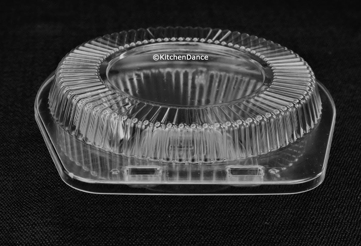 DFI KitchenDance – Contenedor transparente de plástico transparente de 5 pulgadas para tartas y tartas, perfecto para almacenar, servir y mostrar