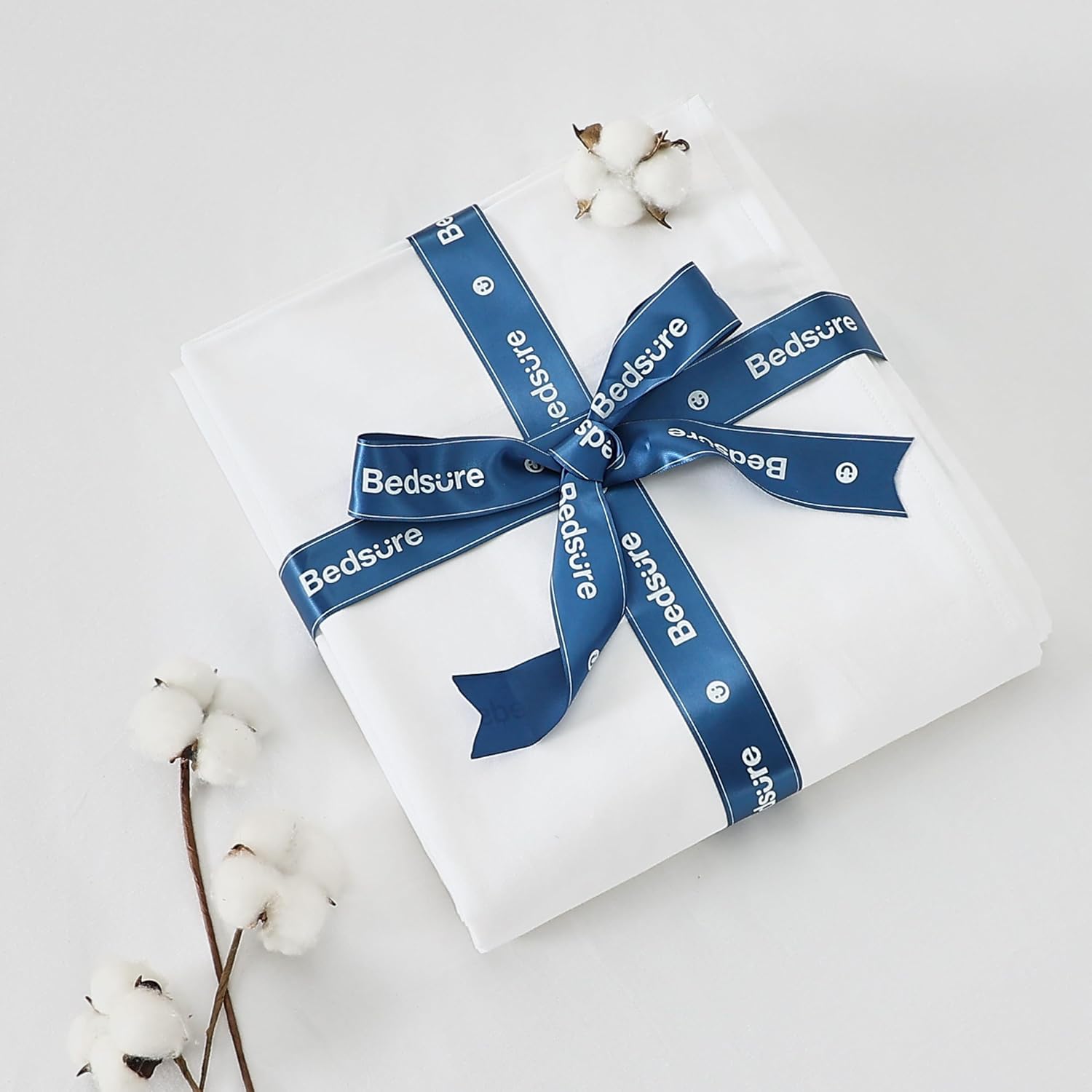 Bedsure Sábanas de franela cepillada tamaño Queen, sábanas 100% algodón para cama tamaño Queen, sábanas blancas extra suaves, sábanas cálidas con