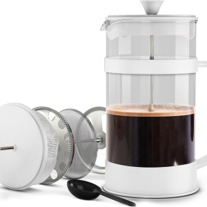 Utopia Kitchen French Press Espresso – Cafetera para té y café con filtros triples de 51 onzas, émbolo de acero inoxidable y vidrio de borosilicato Utopia Kitchen French Press Espresso – Cafetera para té y café con filtros triples de 51 onzas, émbolo de acero inoxidable y vidrio de borosilicato