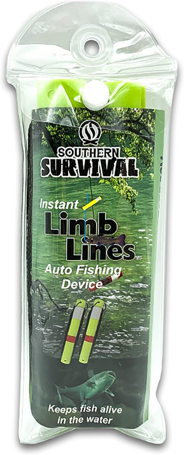 BATTLBOX Kit de pesca de supervivencia, líneas de extremidad, dispositivo de pesca automática, paquete de 2 unidades, supervivencia al aire libre,