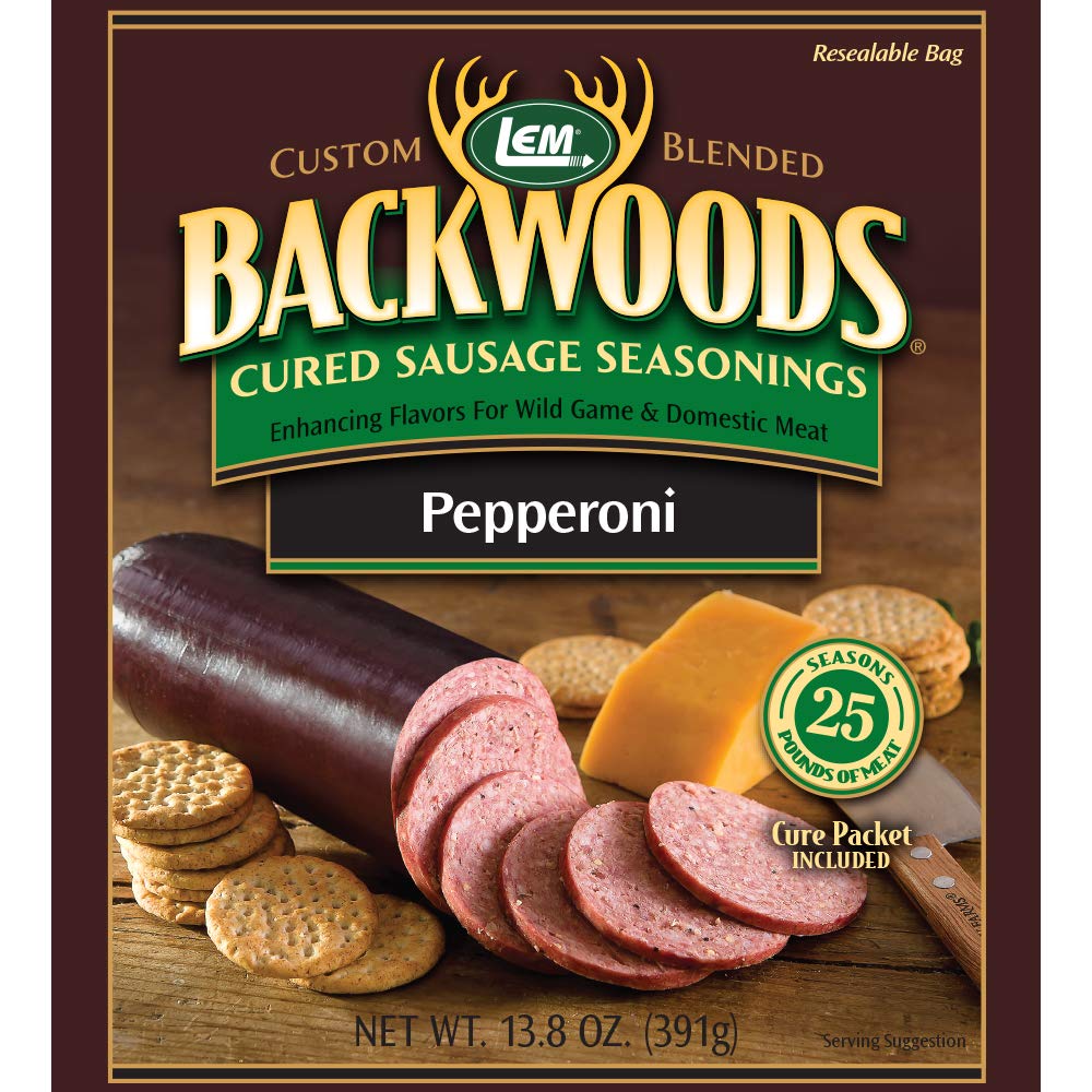 LEM Backwoods – Salchicha condimentada curada, con paquete de cura