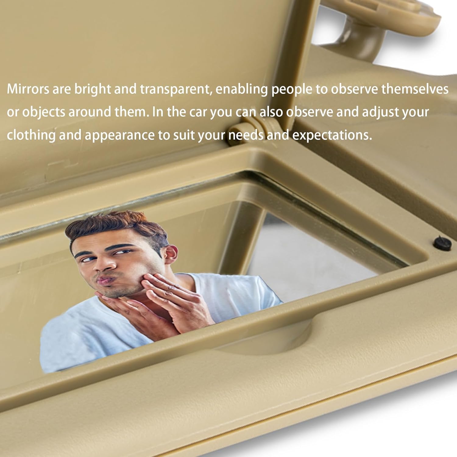 Visera solar del lado del pasajero derecho compatible con Honda Civic 2006-2011 EX LX Sedan SI Coupé reemplaza 83230-SNA-A01ZB (beige)
