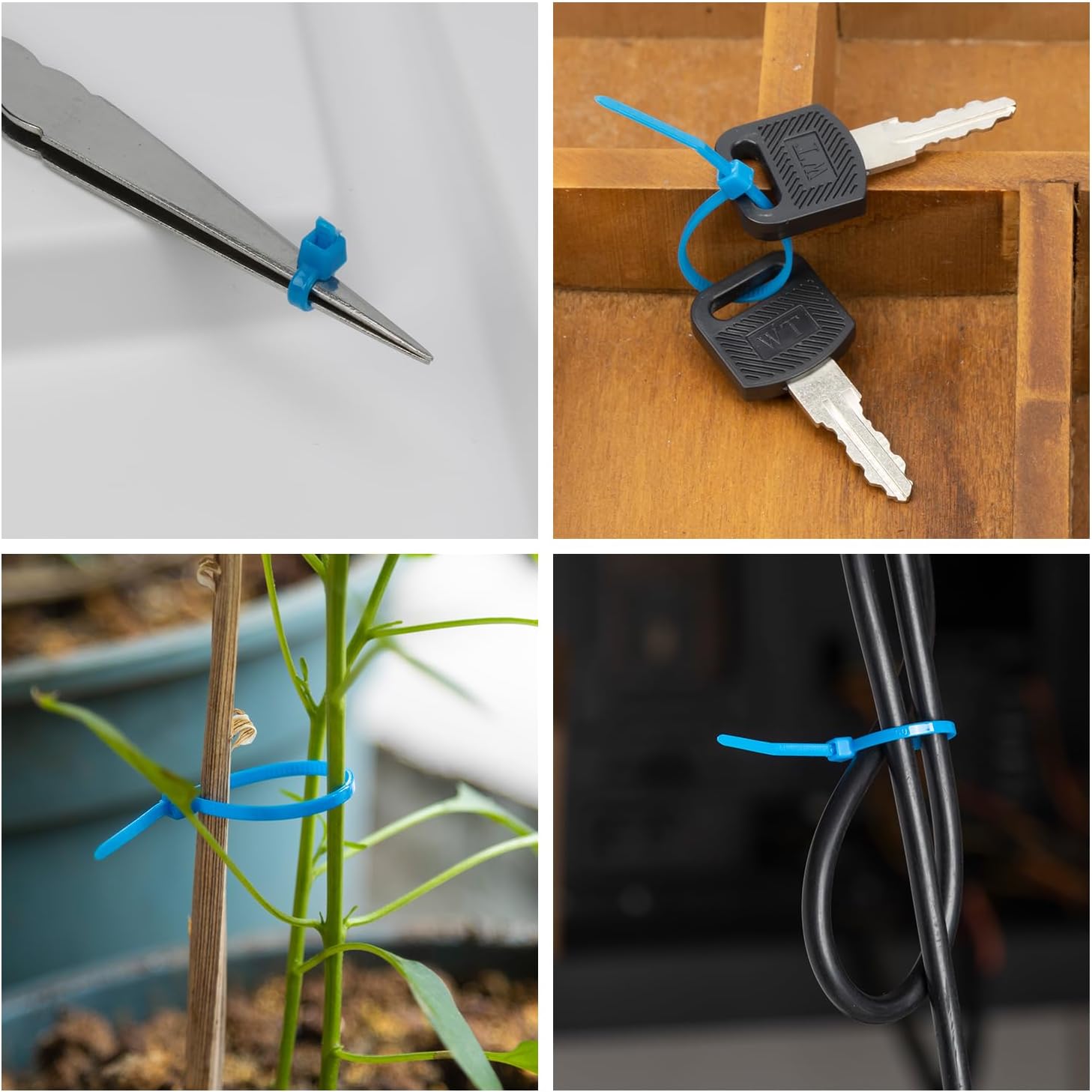 Armpow 1000 bridas moradas de 6 pulgadas, resistencia tesile de 18 libras, lazos de nailon autobloqueantes de primera calidad para uso en interiores