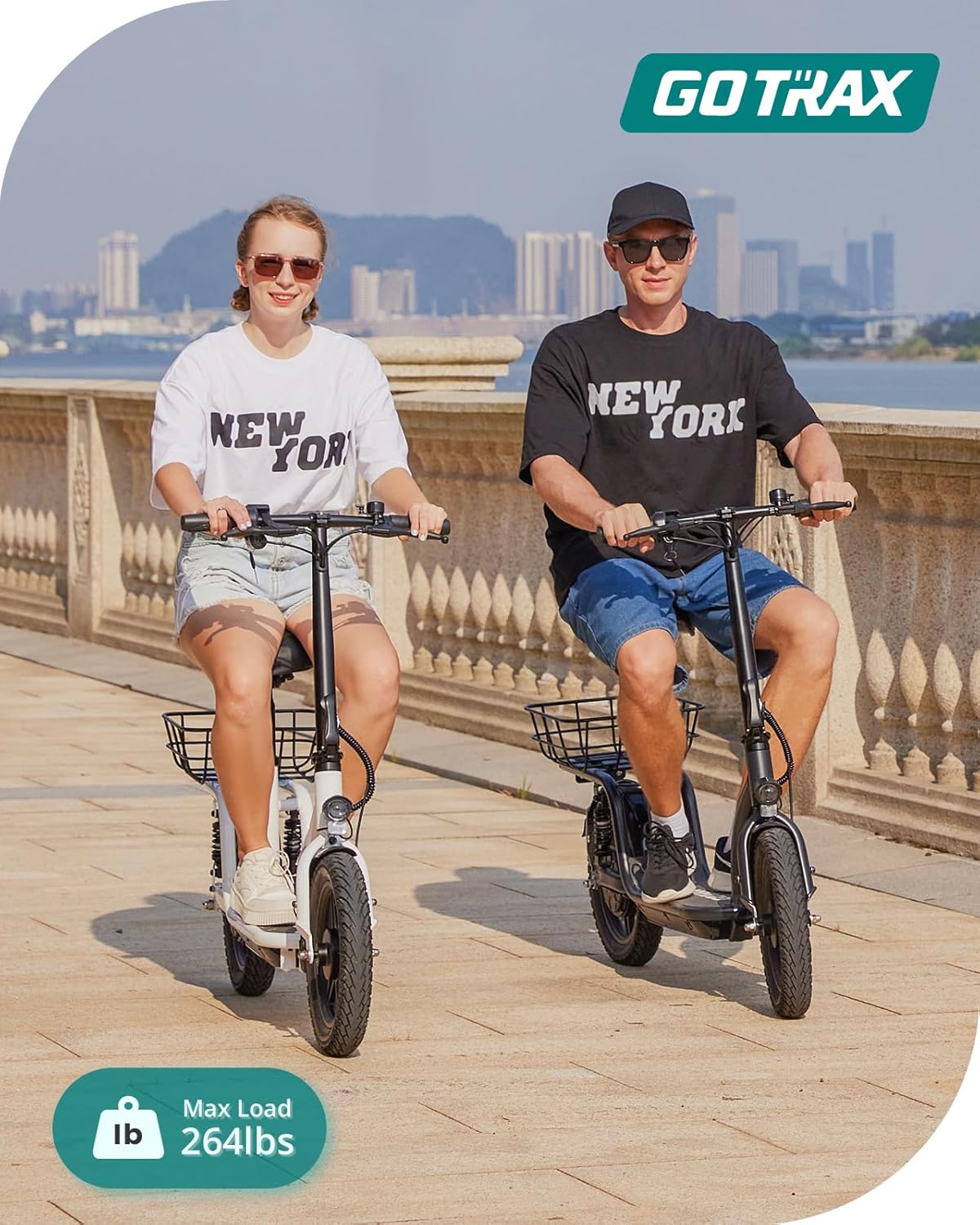 Gotrax Astro – Patinete eléctrico con asiento, neumático de 14 pulgadas y rango de 19 millas y potencia de 15.5 Mph por motor de 350 W, cómoda