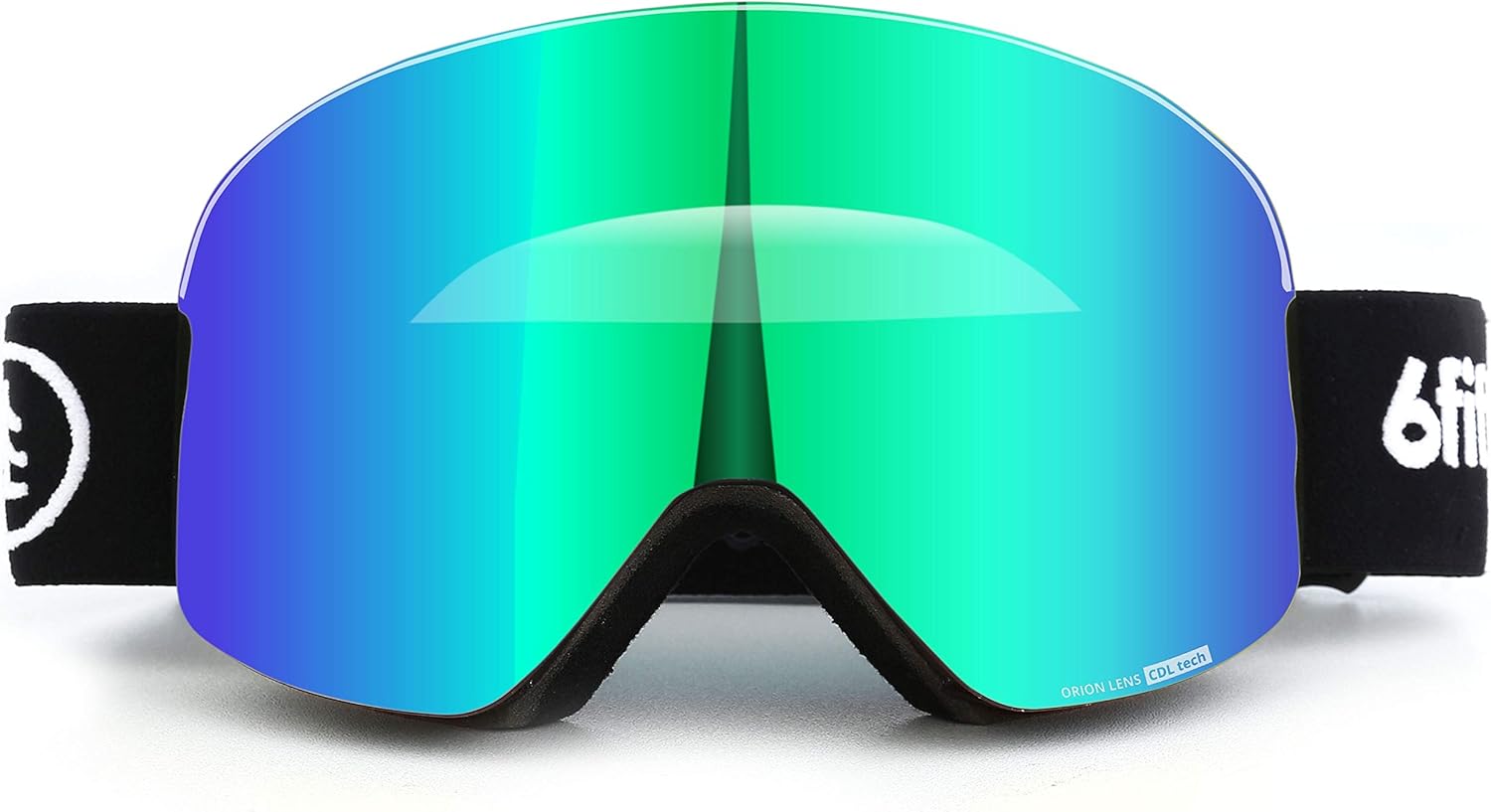 6fiftyfive gafas de esquí para hombre y mujer, sin montura, visión amplia, lente magnética de cambio rápido, 100% UV400, antiempañamiento, OTG