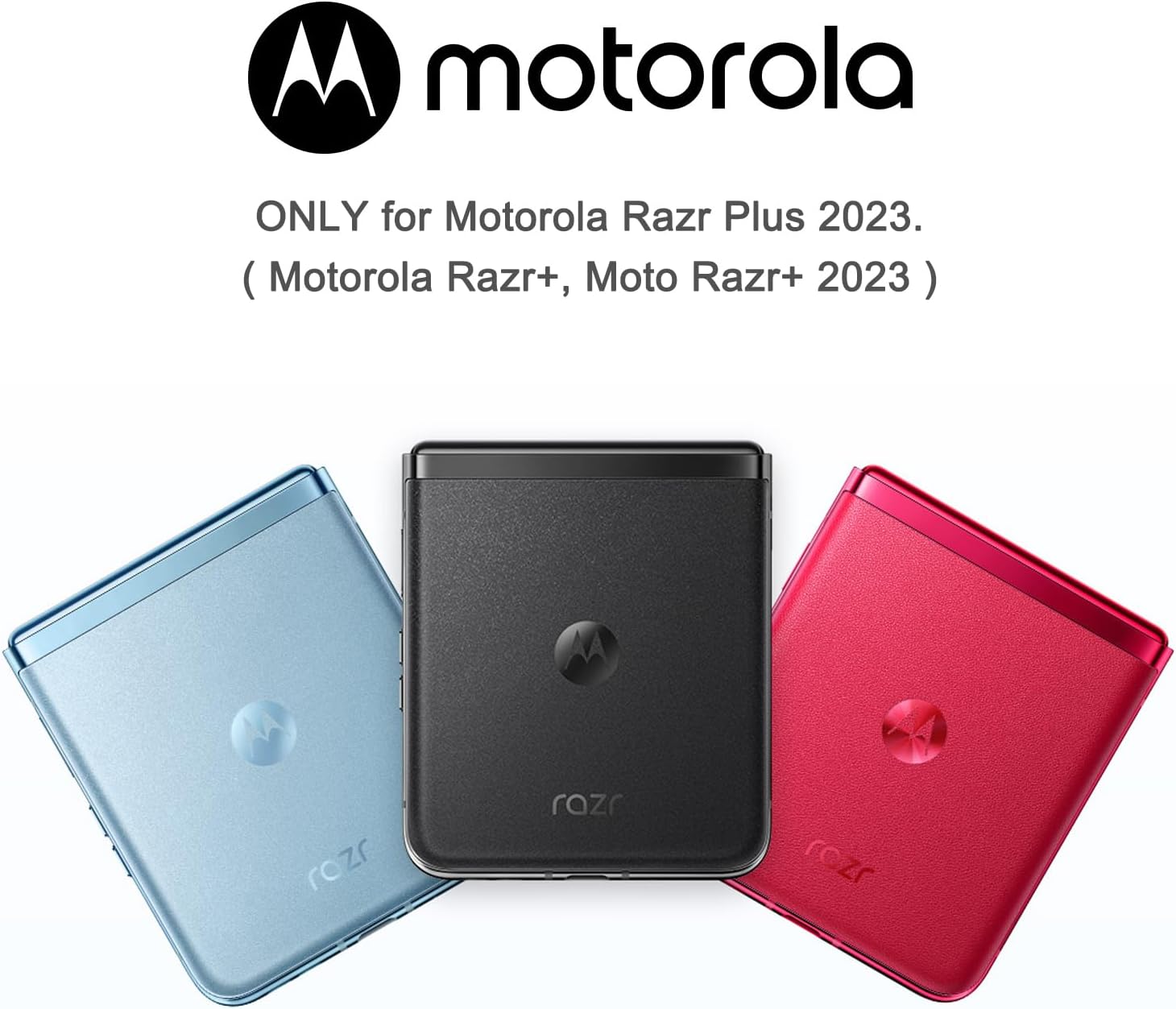 Miimall Funda protectora de piel resistente a los arañazos para Motorola Razr Plus 2023, Moto Razr Plus, color rojo