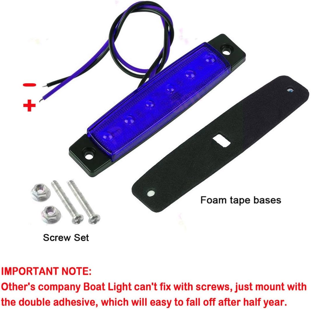 Shangyuan – Tira de luces LED marinas, tira de luces de cortesía, iluminación led marina, luces de cortesía para barco, tira de luces de 12 voltios,