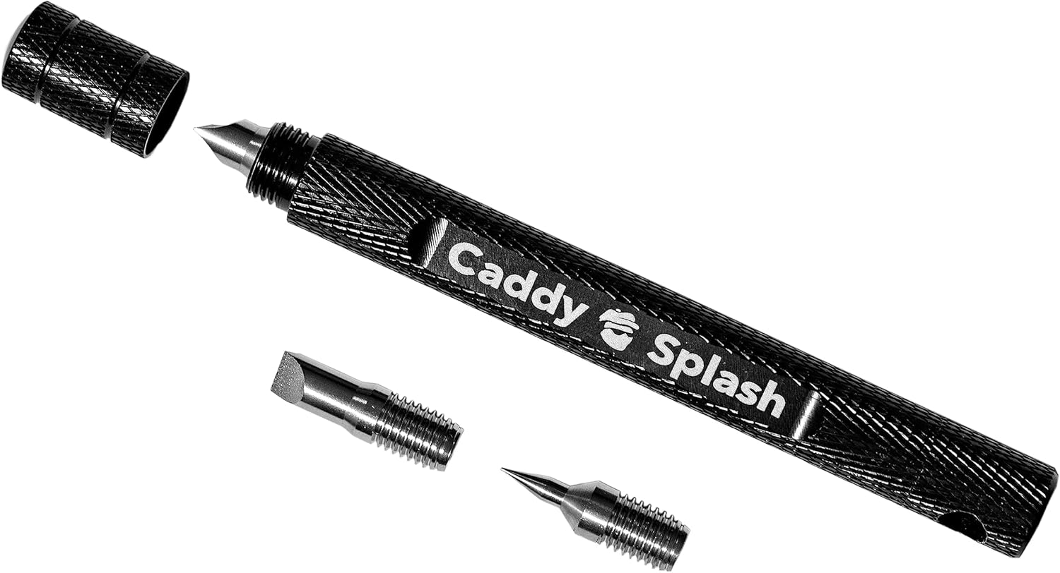 Caddy Splash Herramienta afiladora de ranuras para palos de golf, limpiador 3 en 1 para palos de golf para cuña, hierro, puntas de repuesto