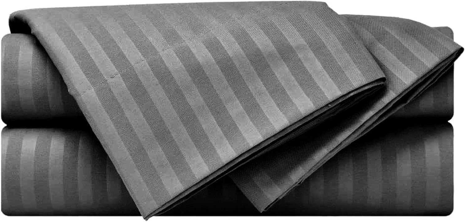 happy at home Giza Sheets – Sábanas de algodón Giza tamaño King – Sábana de algodón de fibra larga 100% egipcio Giza certificado que se adapta a