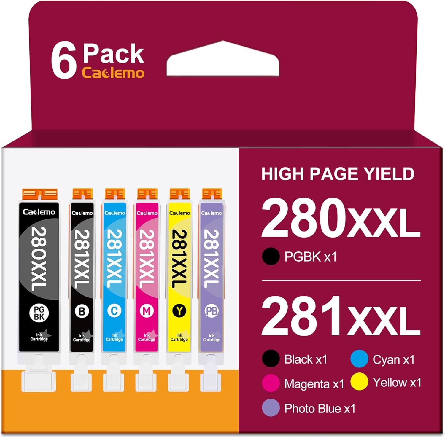 PGI-280XXLCLI-281XXL Compatible con cartuchos de tinta Canon 280 y 281, funciona para cartuchos de tinta Canon TR8520, funciona para Pixma TR8620