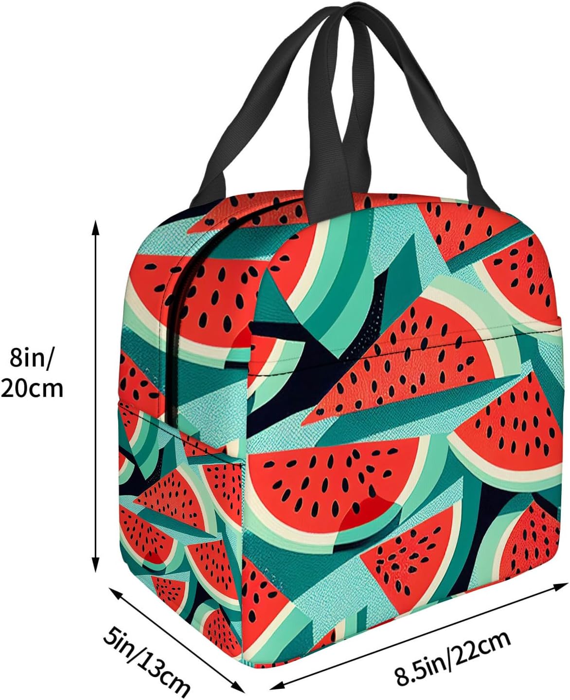 Lonchera térmica para mujeres y hombres, con estampado de sandía en rodajas, reutilizable, a prueba de fugas, para el trabajo, oficina, picnic o