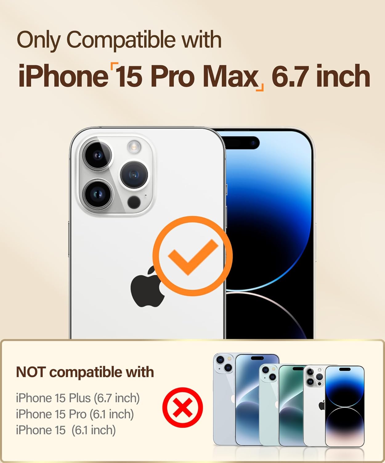 CAPRARO Funda para iPhone 15 Pro Max con soporte magnético invisible, compatible con MagSafe protección militar contra caídas Funda protectora