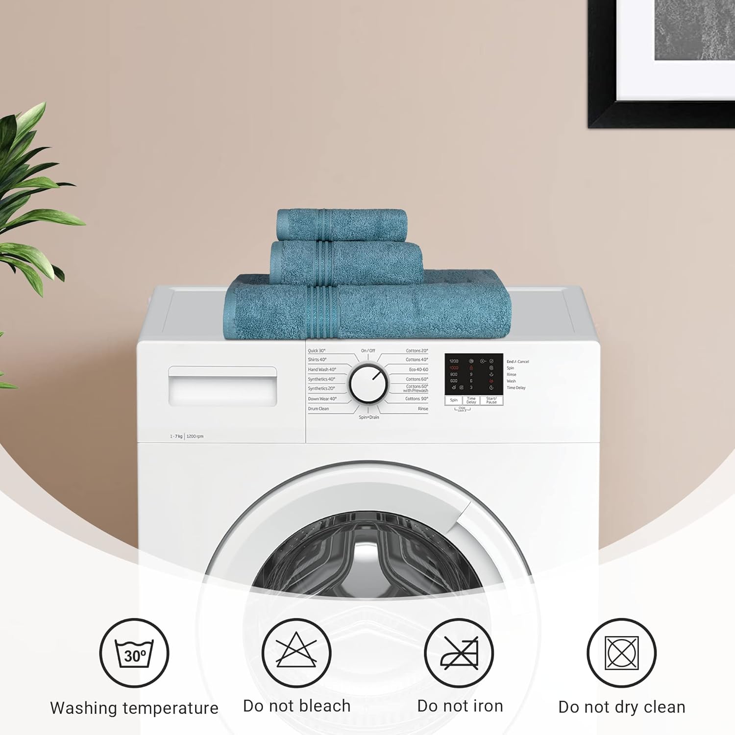 Superior Juego de toallas de algodón egipcio de 3 piezas, toallas básicas para baño, decoración del hogar, baño de invitados, ducha, apartamento,