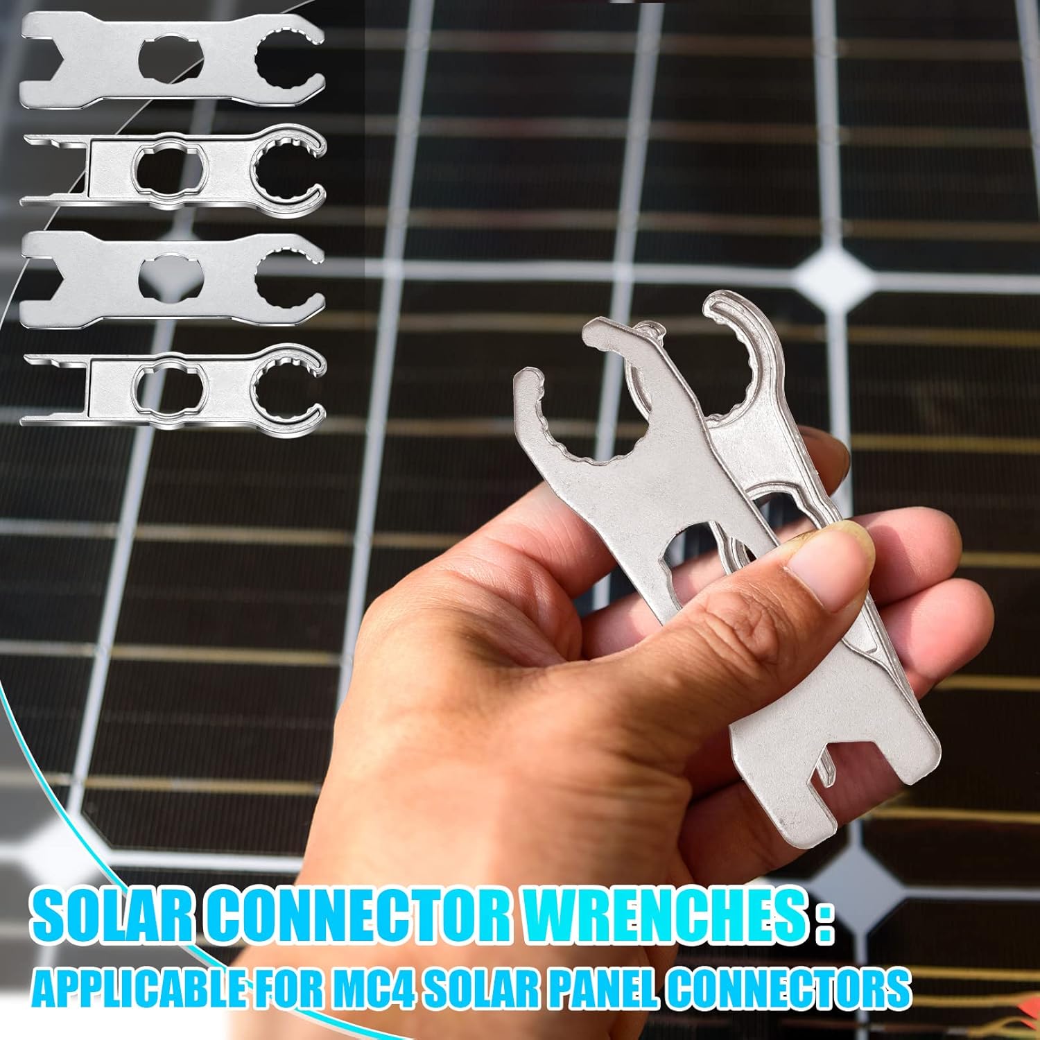Herramienta de conector de panel solar, llave inglesa de metal solar, herramientas de extracción de desconexión solar fotovoltaica, herramienta de