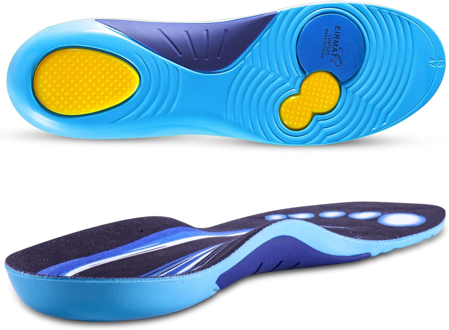 Plantillas de pies para fascitis plantar Soportes de arco-8020.., Azul