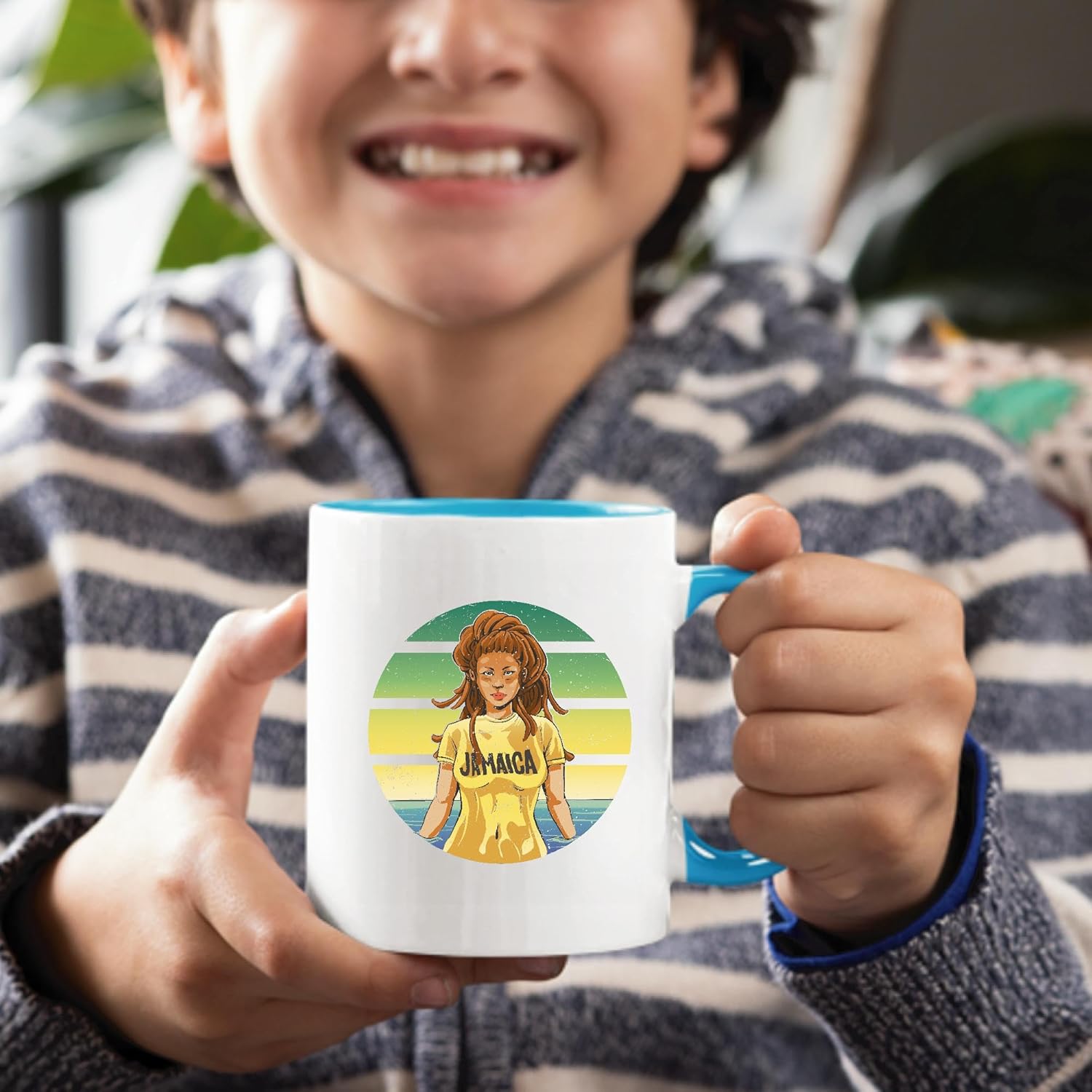 Jamaica Themed Gift Ideas Stylish Outfit and mug 11oz 15oz Inner Color Accent Mug