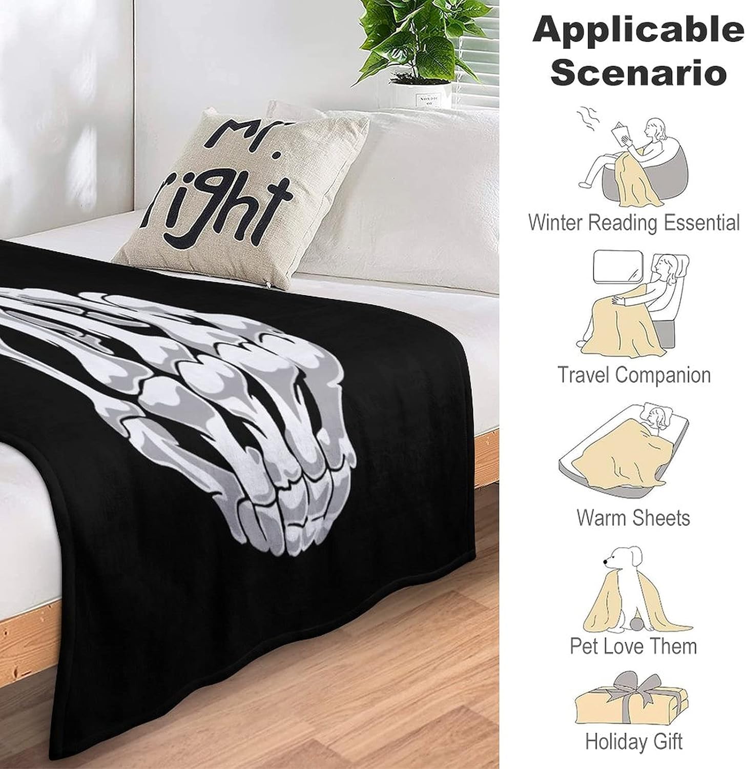 Manta de franela ultra suave y antibolitas para el hogar, cama y oficina, 70 x 80 pulgadas