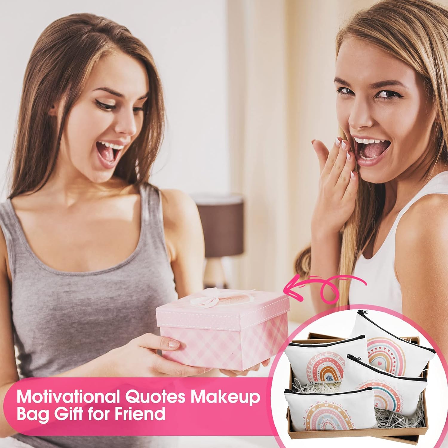 Reginary 20 bolsas de cosméticos para mujer, espaciosas bolsas de maquillaje con cremallera, bolsa de aseo de viaje, organizador de accesorios, 7 x