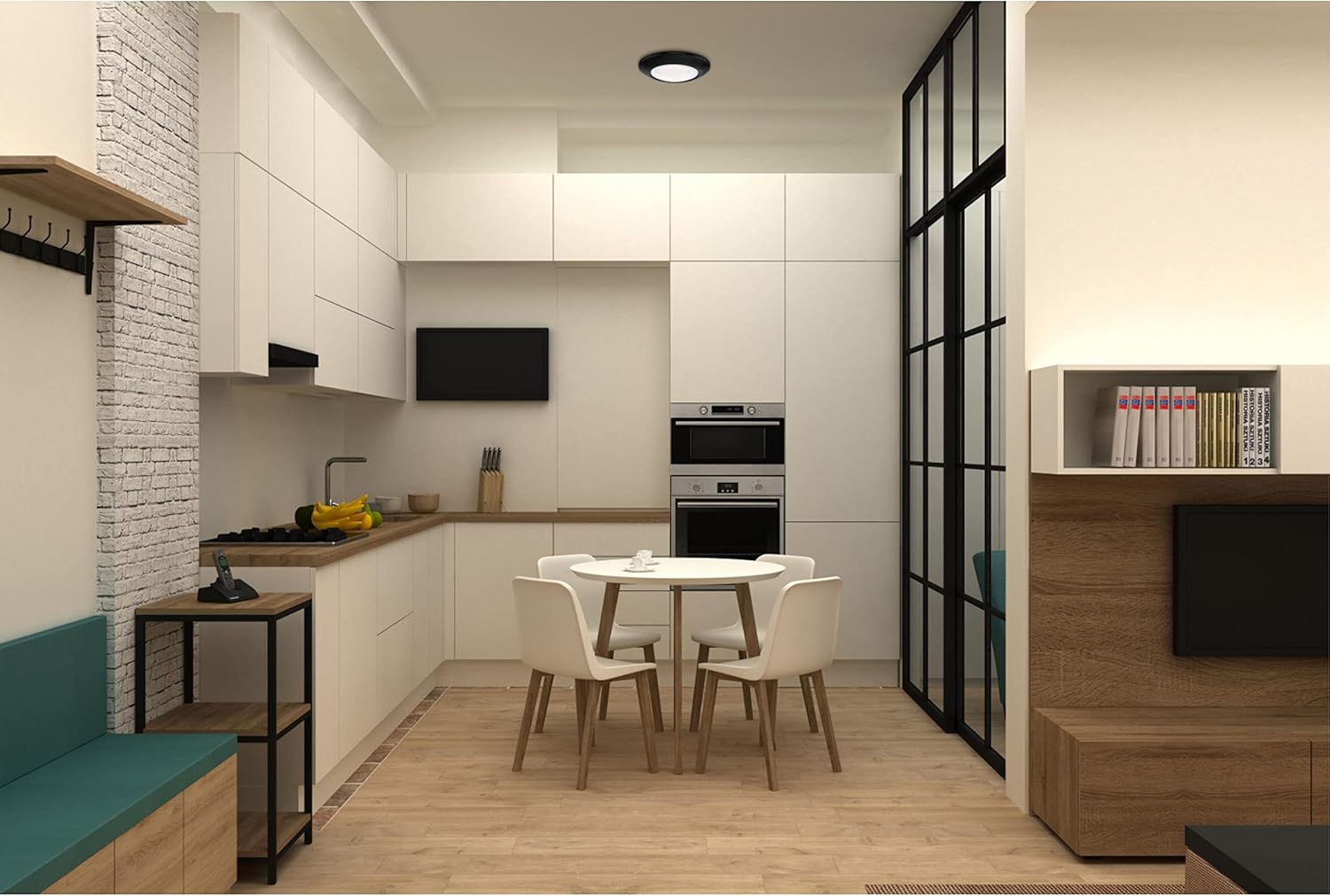 Westinghouse Lighting 6120200 Makira – Lámpara tradicional de una sola luz, 11 pulgadas, 20 W, regulable, LED, para interiores y exteriores, con
