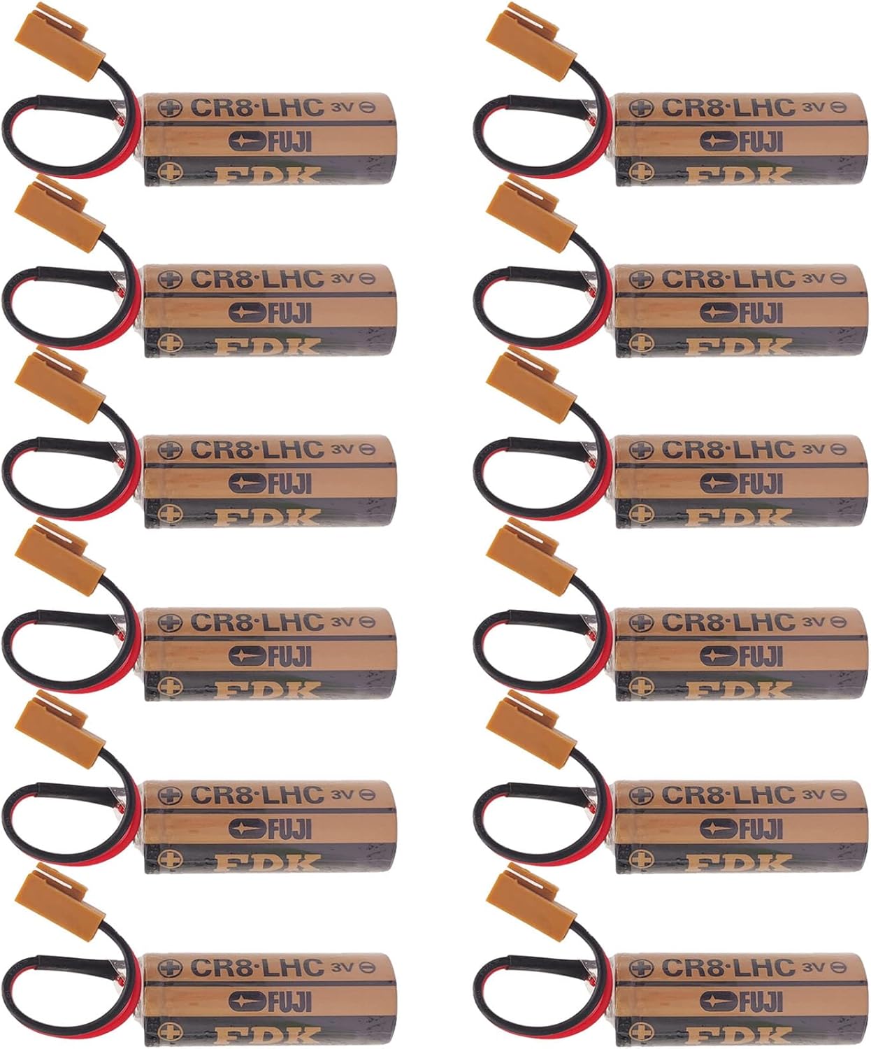 WELLVEUSPaquete de 12 unidadesCR8.LHC 3V 2600mAh para Fuji FDK CR8-LHC, CR8-LHC 3V Batería Toto, Fuji CR8-LHC Batería 3V Flusher automático