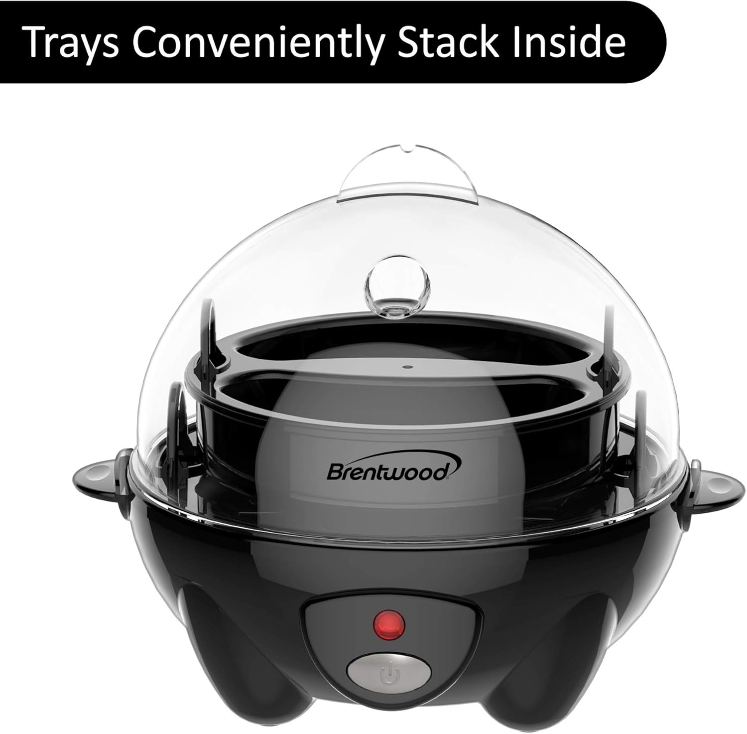 Brentwood TS-1045BK Appliances – Olla eléctrica para huevos con apagado automático (negro), talla única