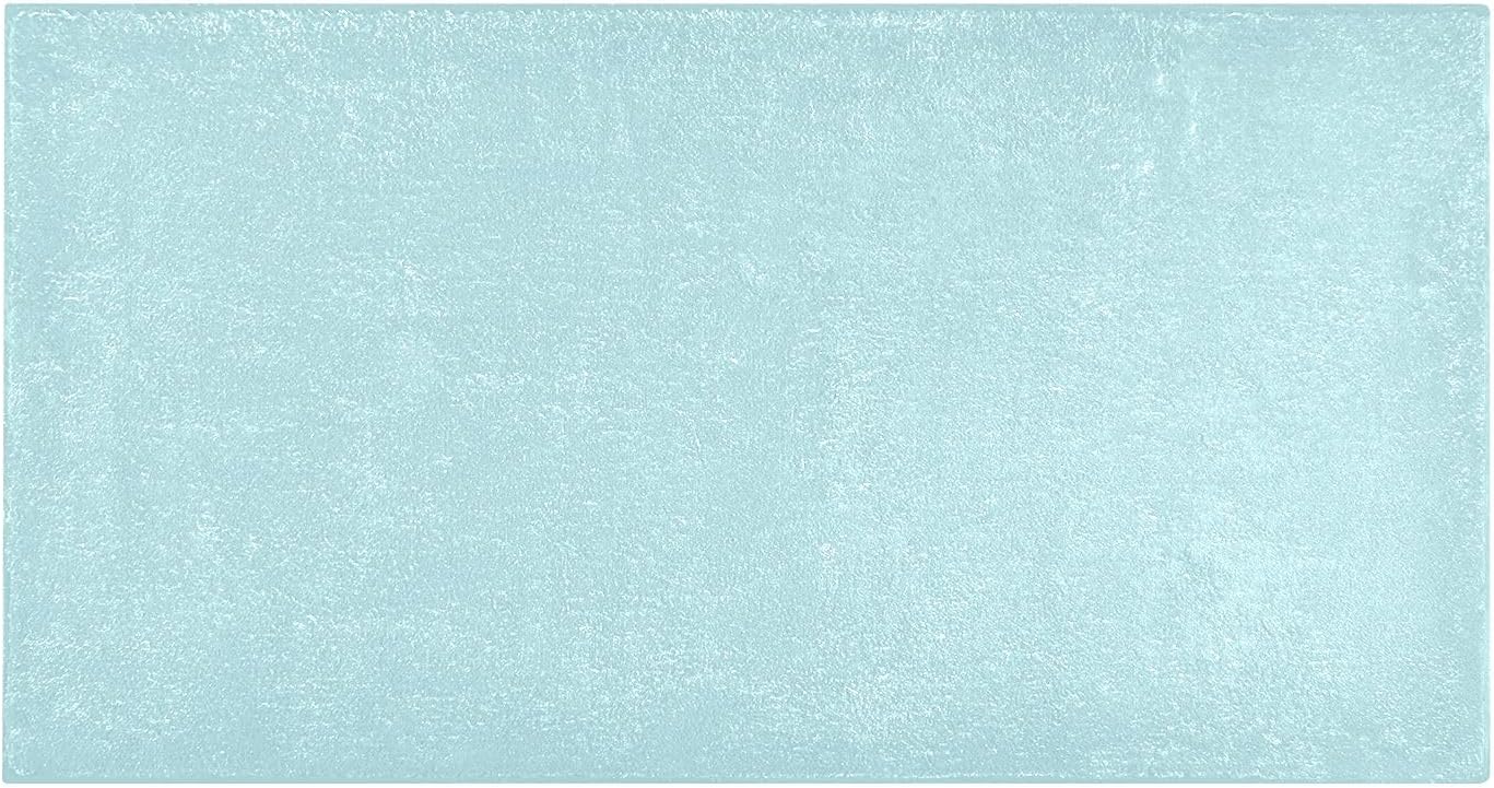 Aqua – Alfombra de felpa para baño, absorbente, antideslizante, con parte trasera de goma, lavable, 39 x 20 pulgadas