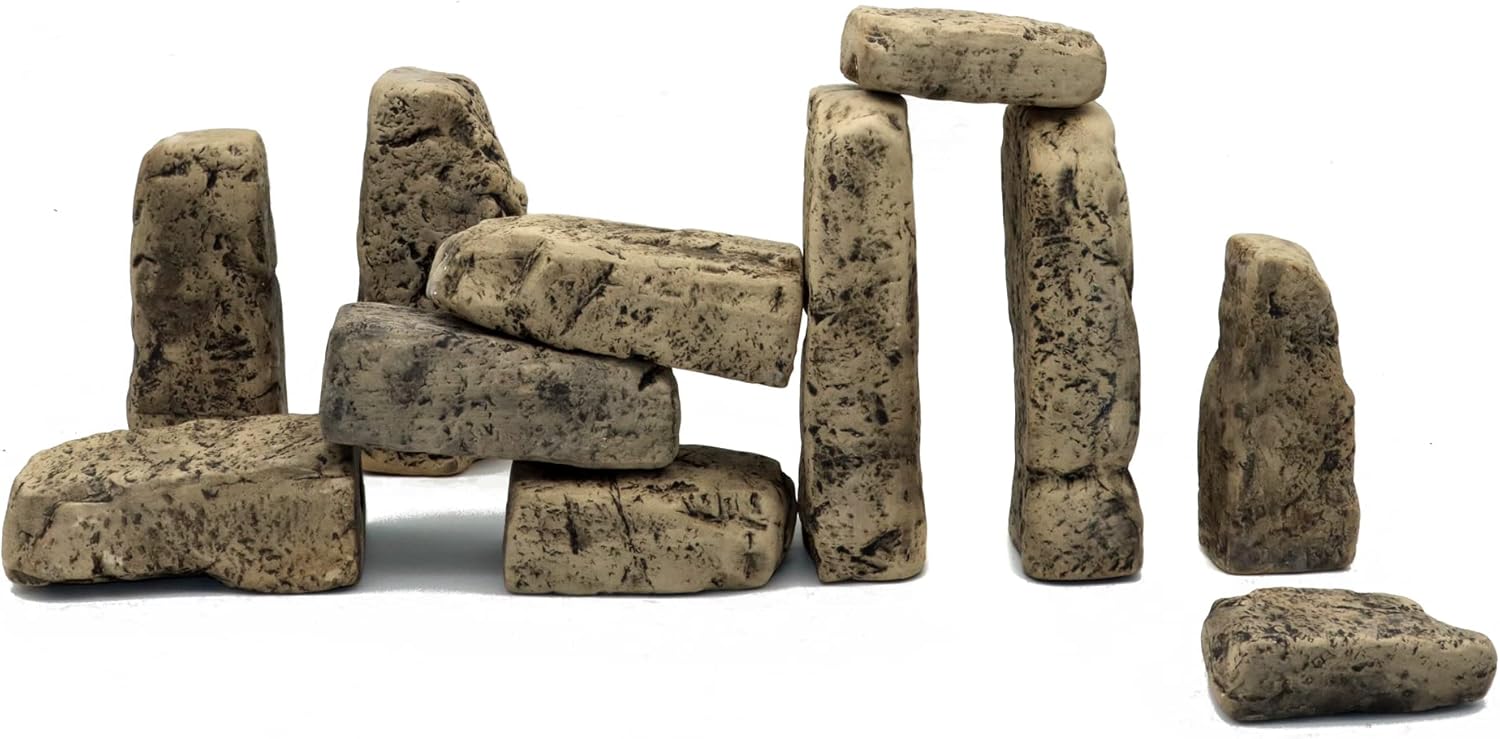 Piedra de pizarra de cerámica, rocas de 3 a 6 pulgadas para decoración de terrarios de reptiles, decoración de rocas de acuario, decoración ligera