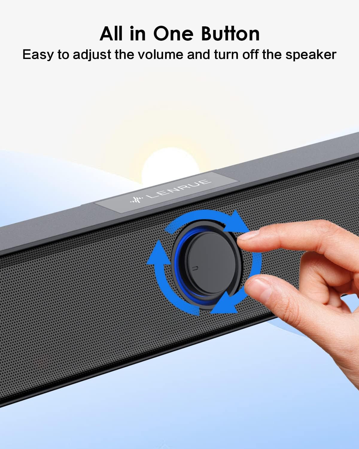 LENRUE Altavoces de computadora, altavoz dual de PC de 5 W, altavoz portátil alimentado por USB-AUSB-C, altavoces de computadora con cable de audio