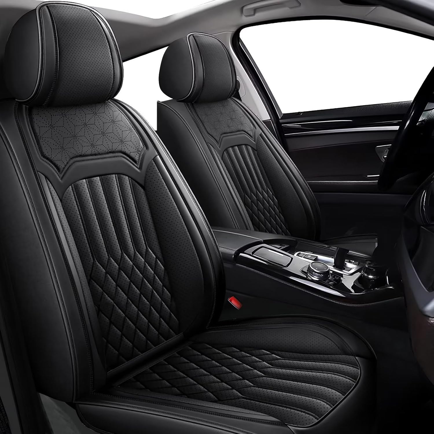 Juego completo de fundas de asiento de automóvil para Ford Ranger 2019-2024, protector de asiento de cuero transpirable impermeable con bolsa de