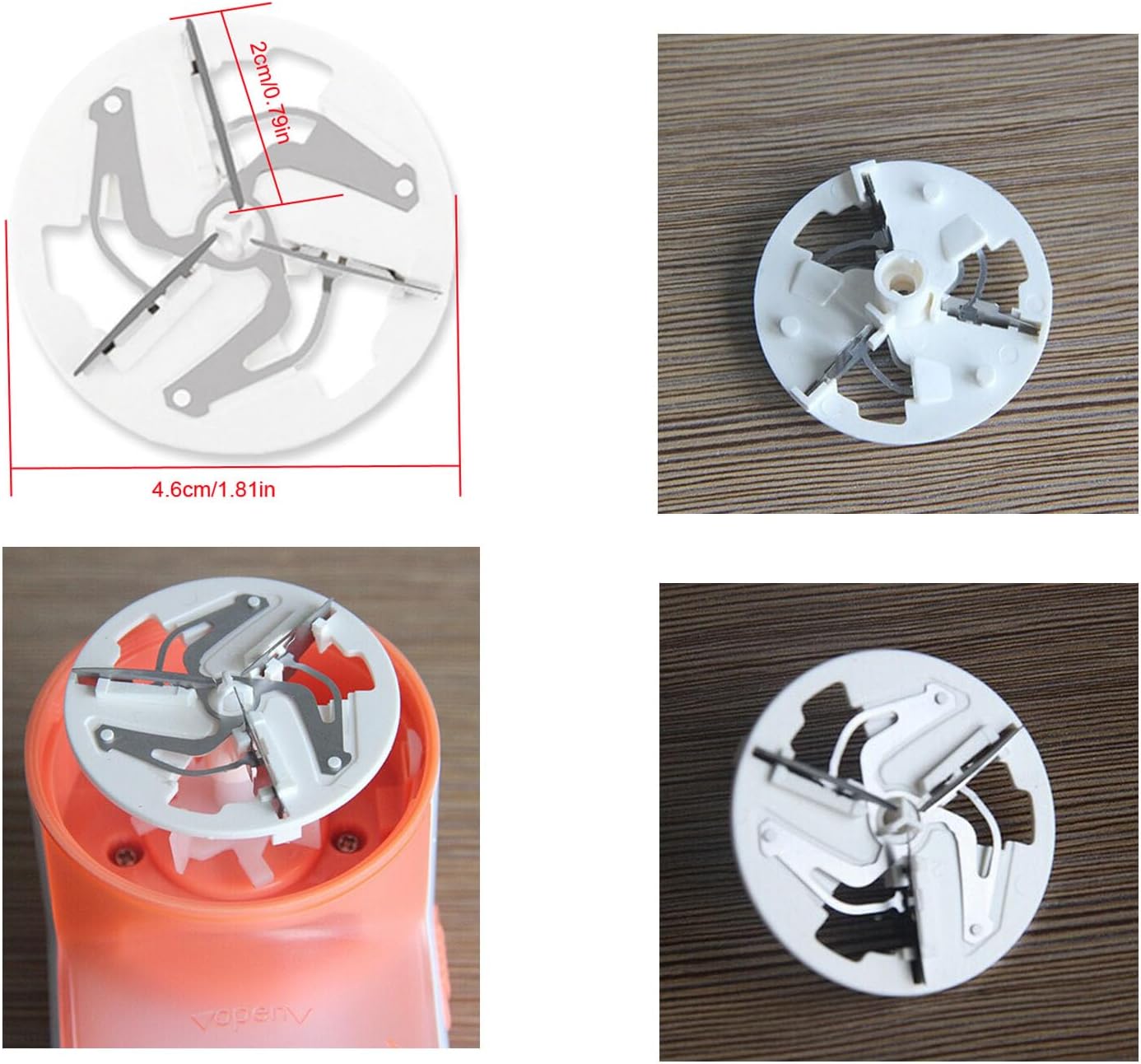 NentMent Paquete de 5 cuchillas de repuesto para eliminar pelusas, diámetro de 1.81 x 0.79 pulgadas de alto, piezas de reparación de cuchillas de