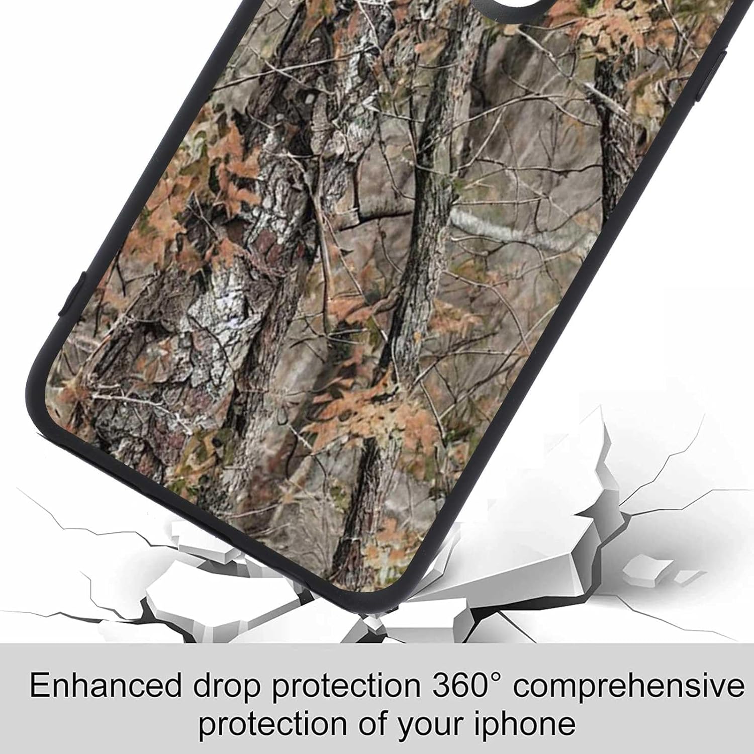 Compatible con Motorola Moto One 5G AceMotorola G 5G Funda de camuflaje, hojas de árbol de camuflaje, patrón de caza de cazador para Moto Case para
