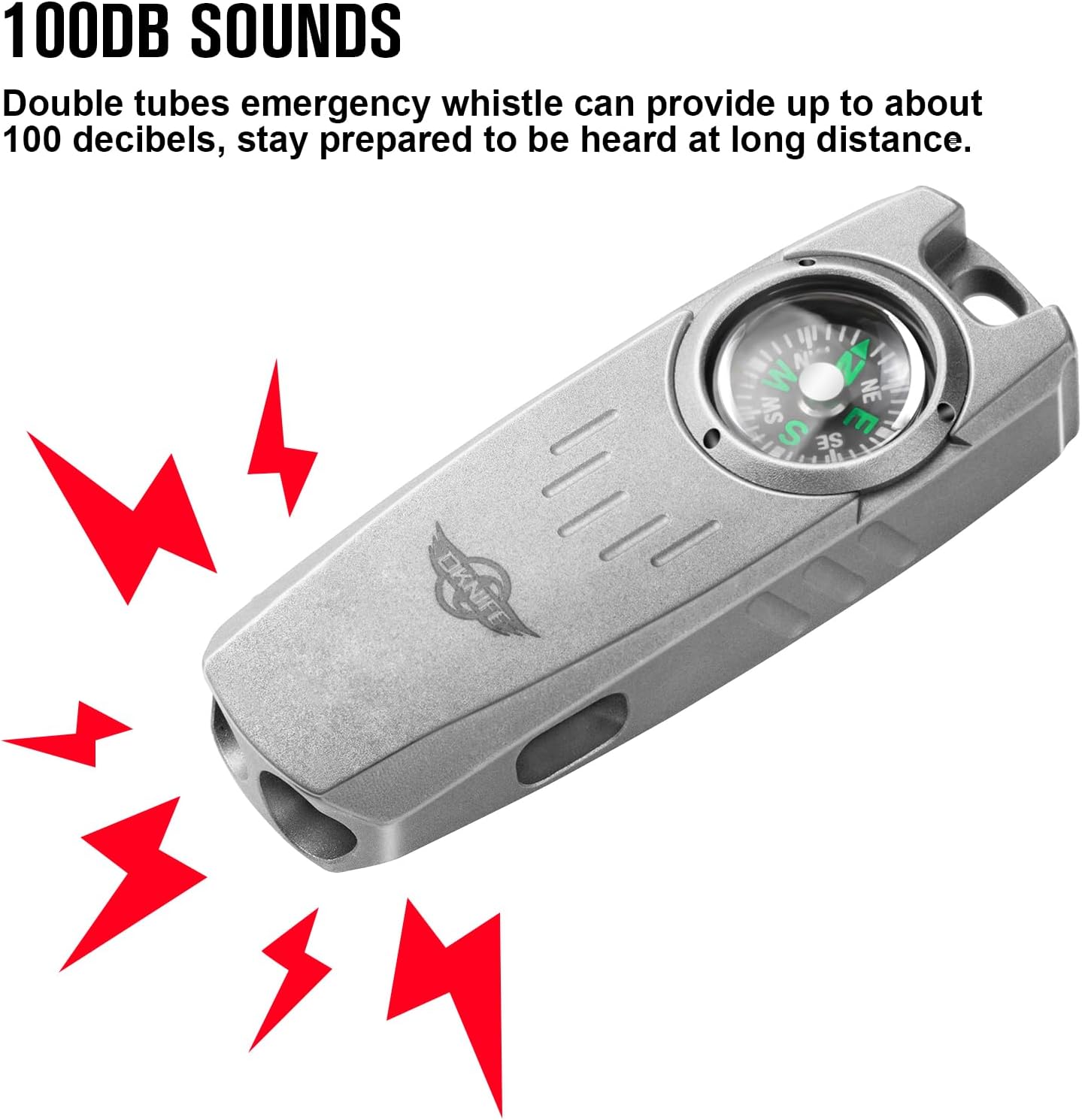 OKNIFE Owhistle – Paquete de 2 silbatos de emergencia multifuncionales con Otacle P1 11 en 1, alicates multiherramienta ligeros de acero inoxidable