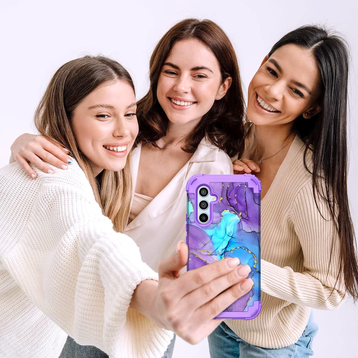 Hocase Funda para Samsung Galaxy A54 5G 2023, protección resistente a prueba de golpes, protección de goma de silicona suave, funda protectora