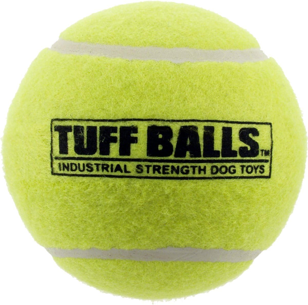 PetSport Pelota de tenis amarilla para perros  1 paquete de pelotas gigantes (4 pulgadas) para perros grandes  Fieltro y goma industrial seguro para