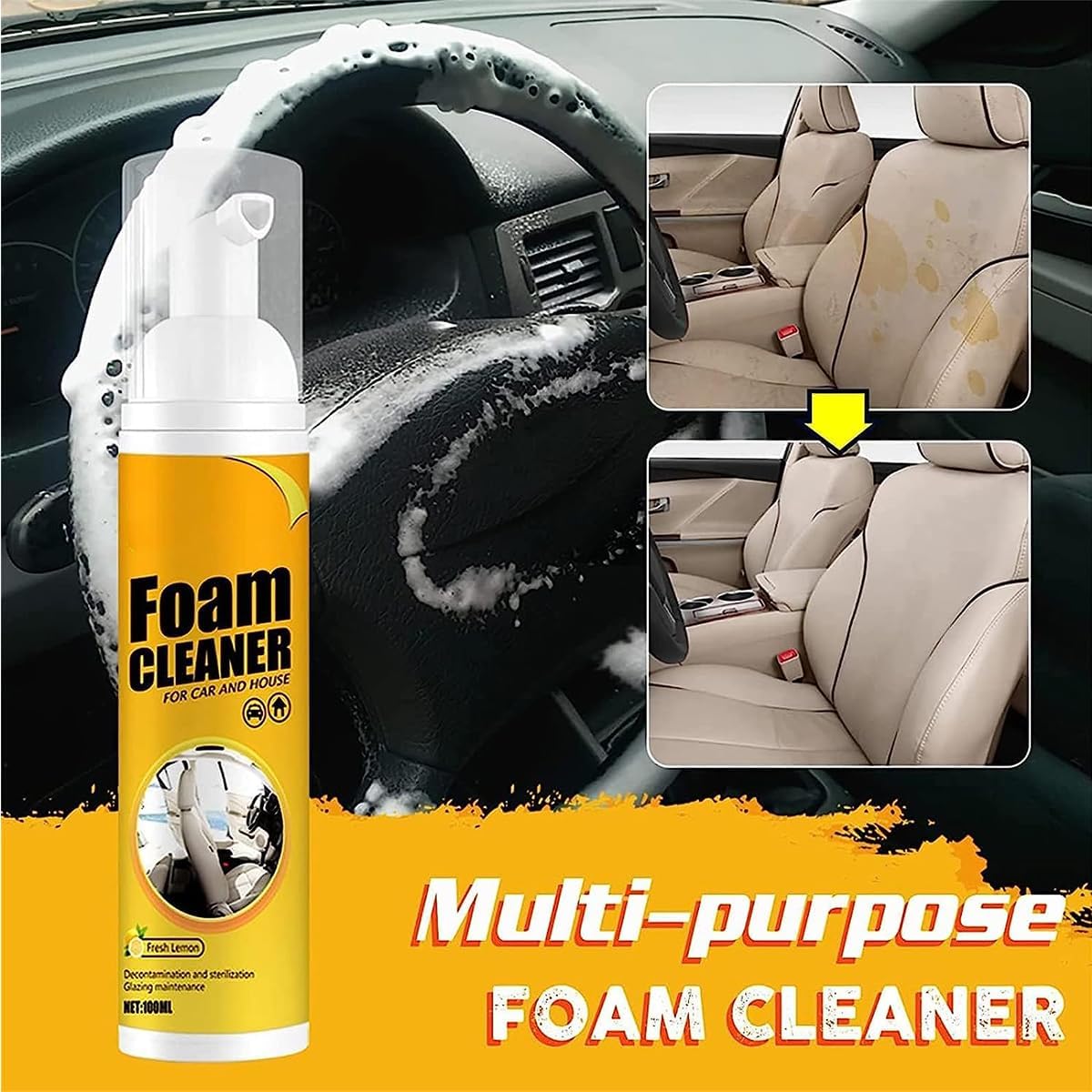 Beast – Limpiador de espuma para automóvil, limpiador de espuma para todo propósito, limpiador de espuma multiusos, limpiador de espuma mágica para