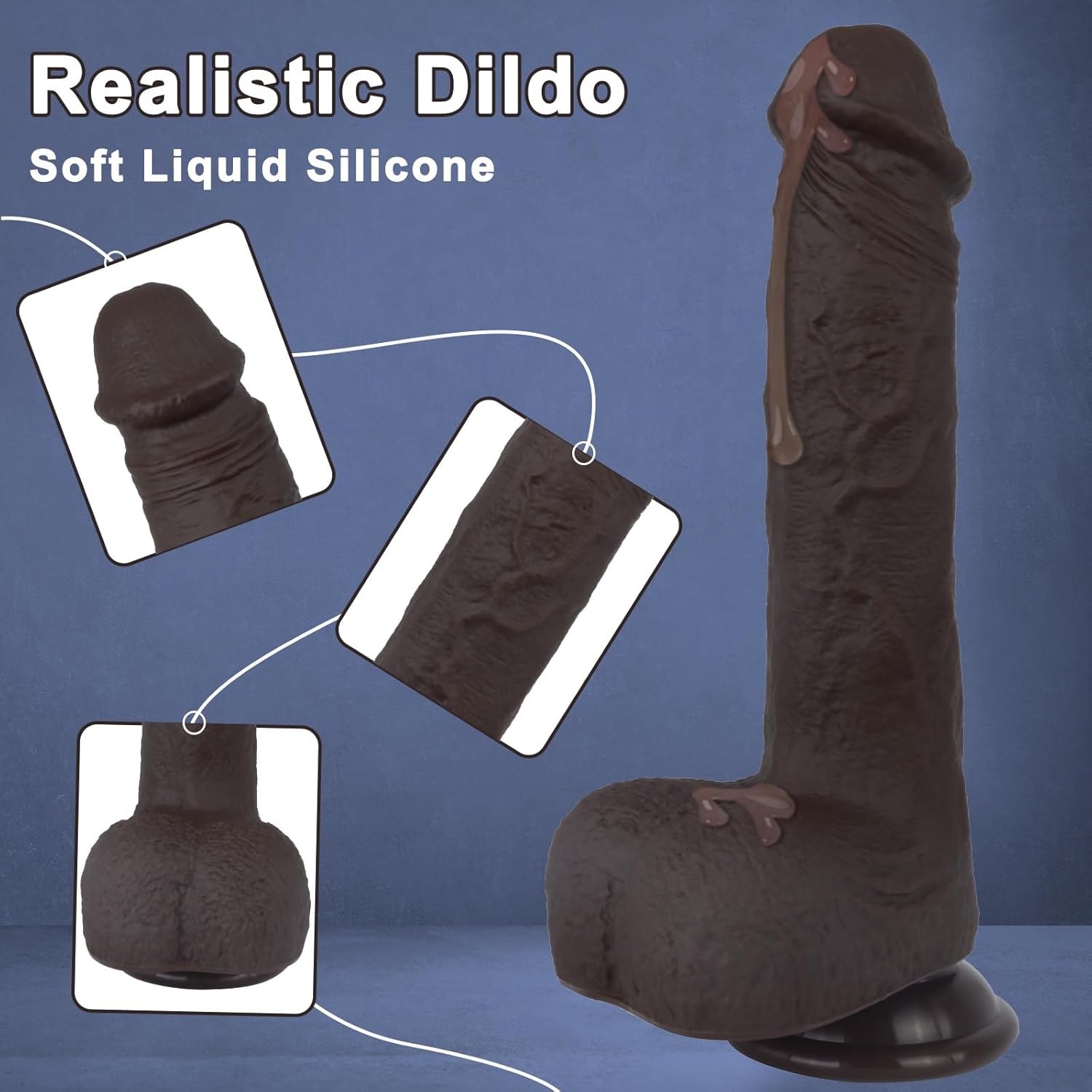 Consolador de empuje de 8.9 pulgadas, juguetes sexuales para mujeres, consoladores realistas con control remoto con aplicación con 9 vibraciones y 3