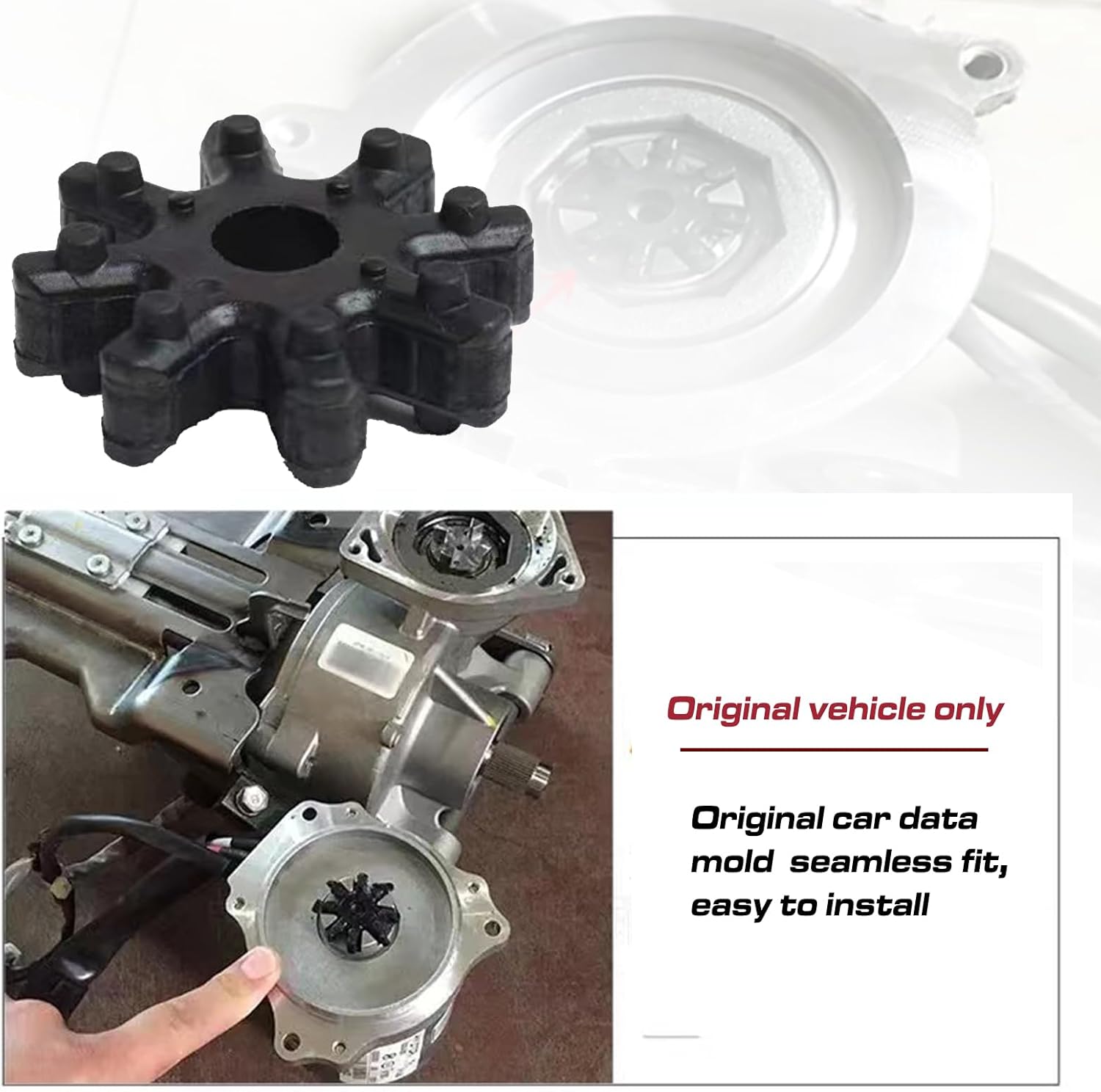 4 piezas de acoplamientos flexibles para automóvil, fundas de goma para volante de dirección, accesorios de columna de dirección electrónica,