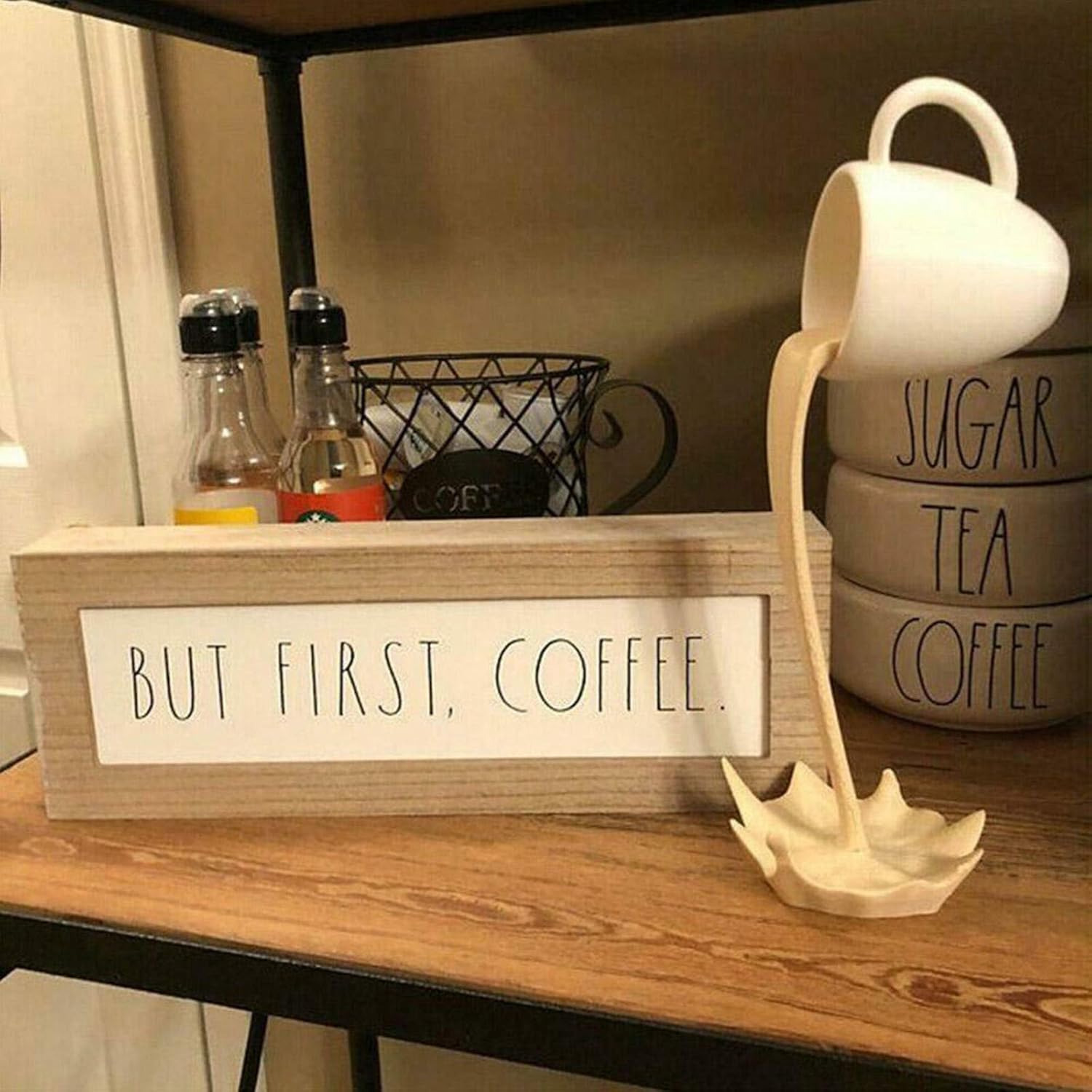 Mini taza de café flotante, decoración de escultura, accesorios de decoración de cocina de cafetería, tazas de café mágicas para café, tazas de café