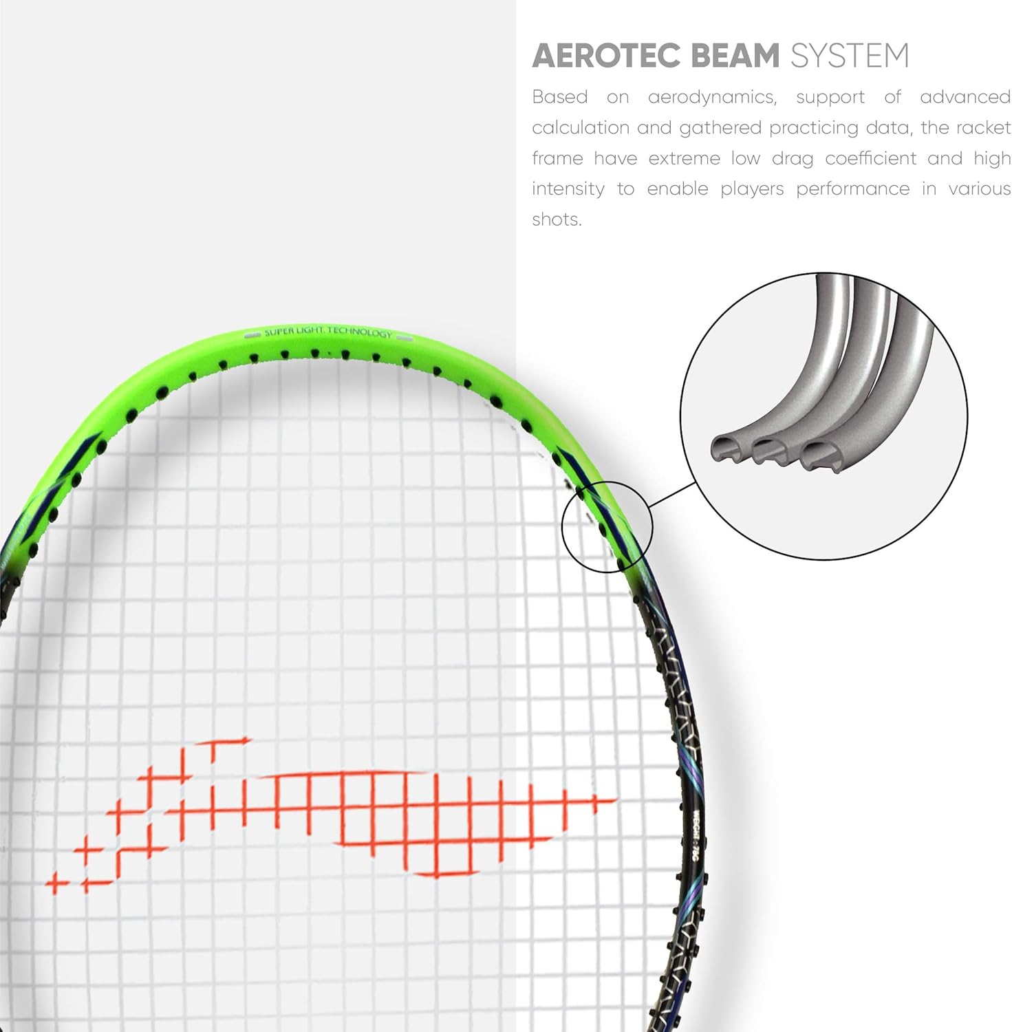 Li-Ning G-Force Superlite 3600 – Raqueta de bádminton de fibra de carbono con cubierta completa gratis