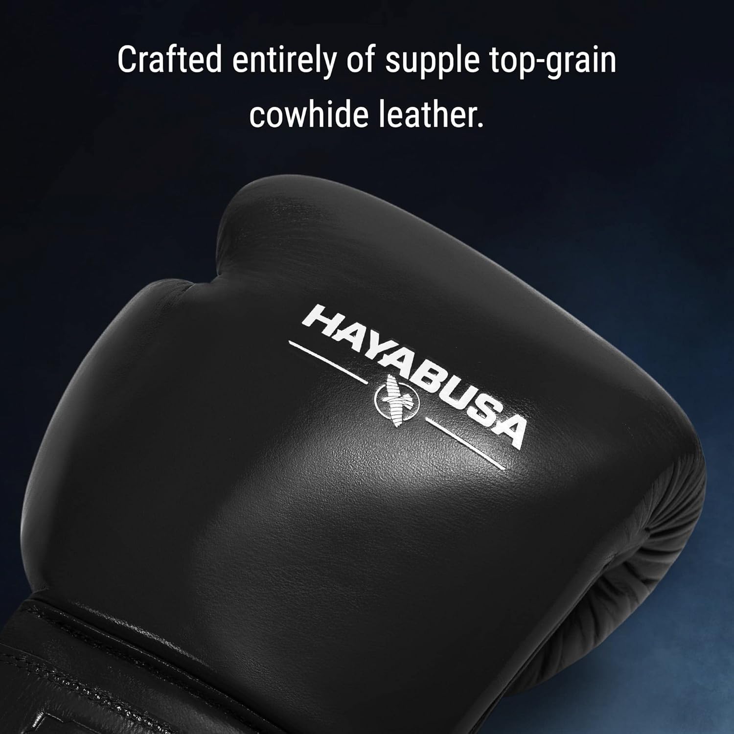 Hayabusa Guantes de boxeo profesionales de cuero con velcro para hombres y mujeres