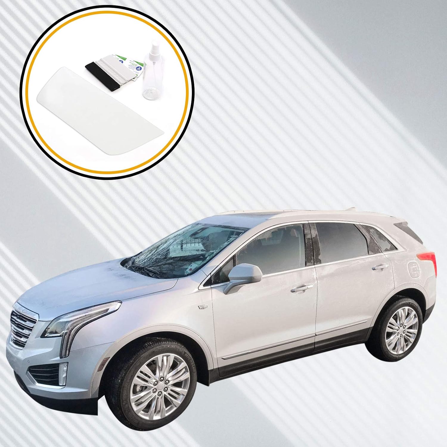 Red Hound Auto Protector de pantalla de 2 piezas compatible con Cadillac XT5 2017-2019 CUE Invisible alta claridad Touch Display Protector minimiza