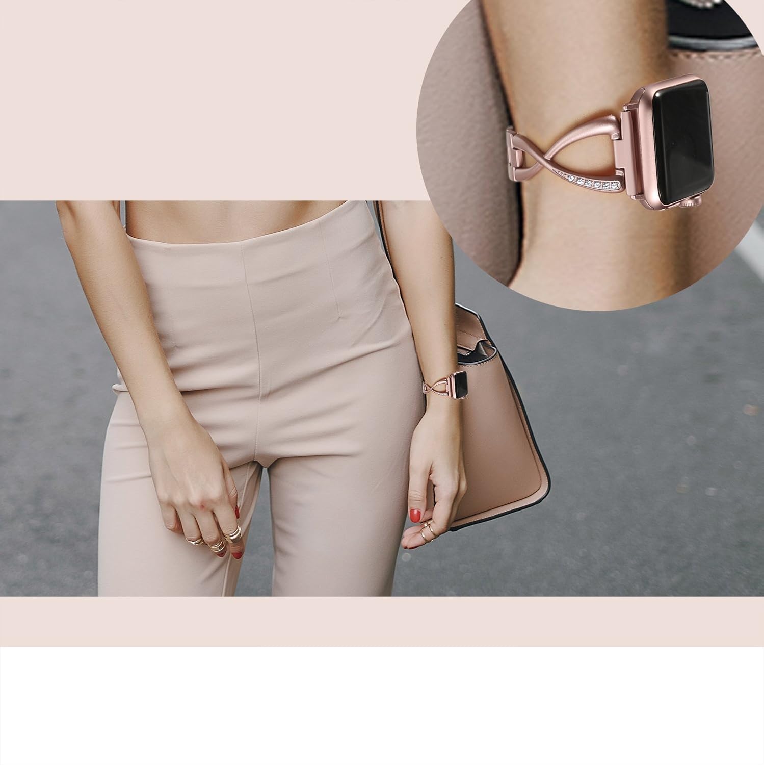 Secbolt Correas compatibles con Apple Watch Band de 1.496 pulgadas, 1.575 pulgadas, 1.614 pulgadas, 1.654 pulgadas, 1.732 pulgadas, 1.772 pulgadas,