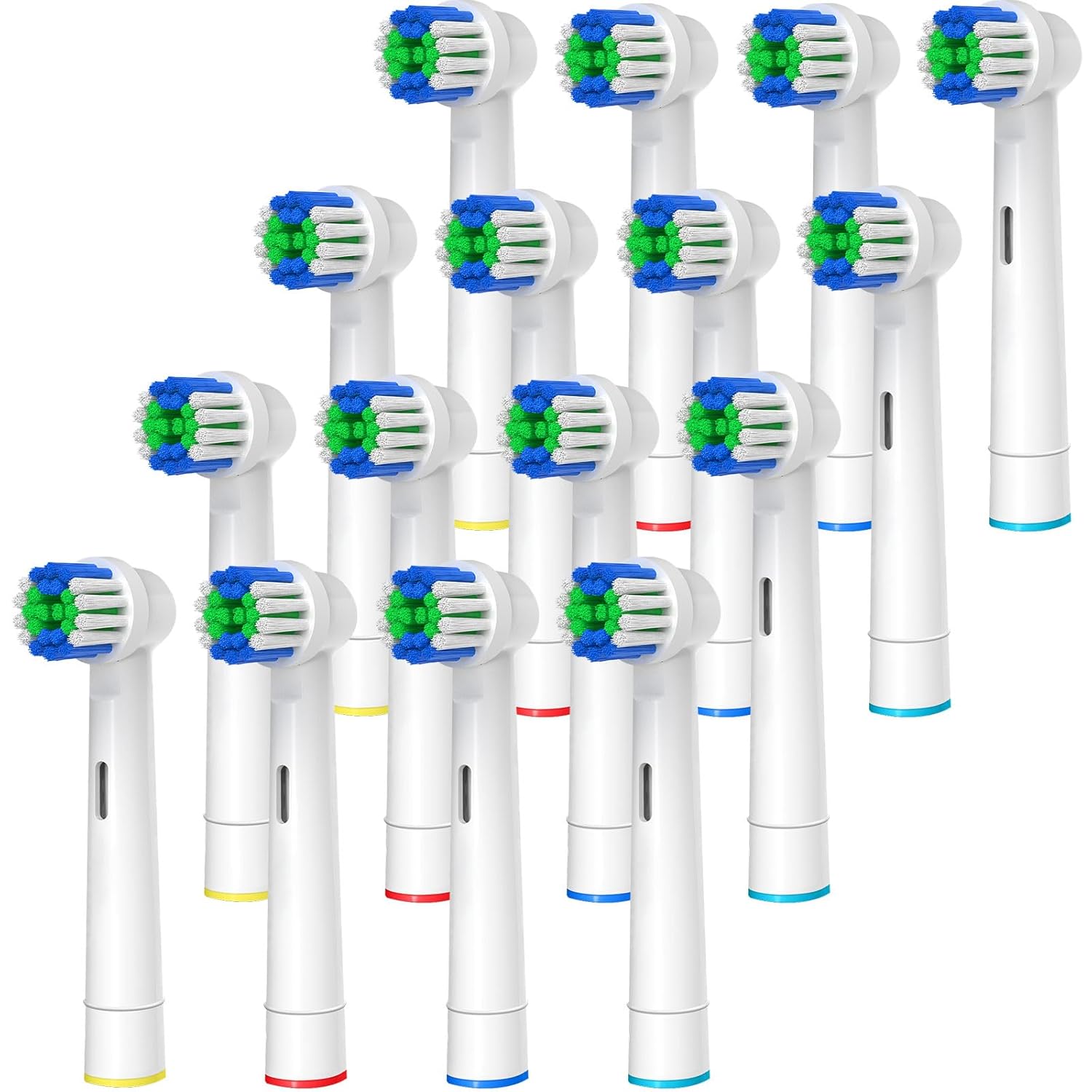 Cabezales de repuesto compatibles con Oral-B Braun, 16 cabezales de cepillo de dientes eléctricos profesionales para Oral B, cabezales de repuesto