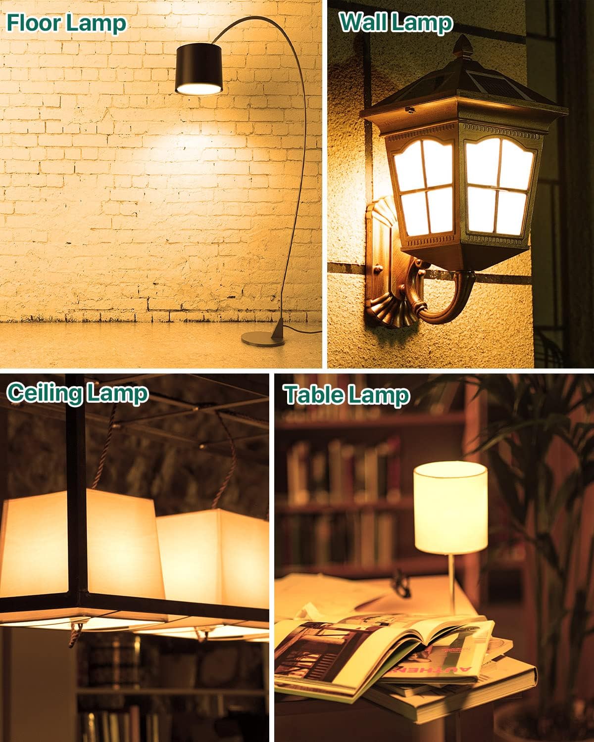 Bombillas LED equivalentes a 60 vatios, bombilla LED estándar de 900 lúmenes, base E26 de 9 W, blanco cálido 2700 K, no regulable, perfecto para